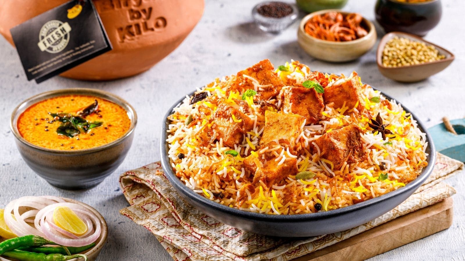 CATES Shahi Biryani Combo- Pack of 4 (Bombay Biryani x 50g, Fish Biryani x  50g, Mutton Biryani x 60g, Chicken Biryani x 60g) Price in India - Buy  CATES Shahi Biryani Combo-