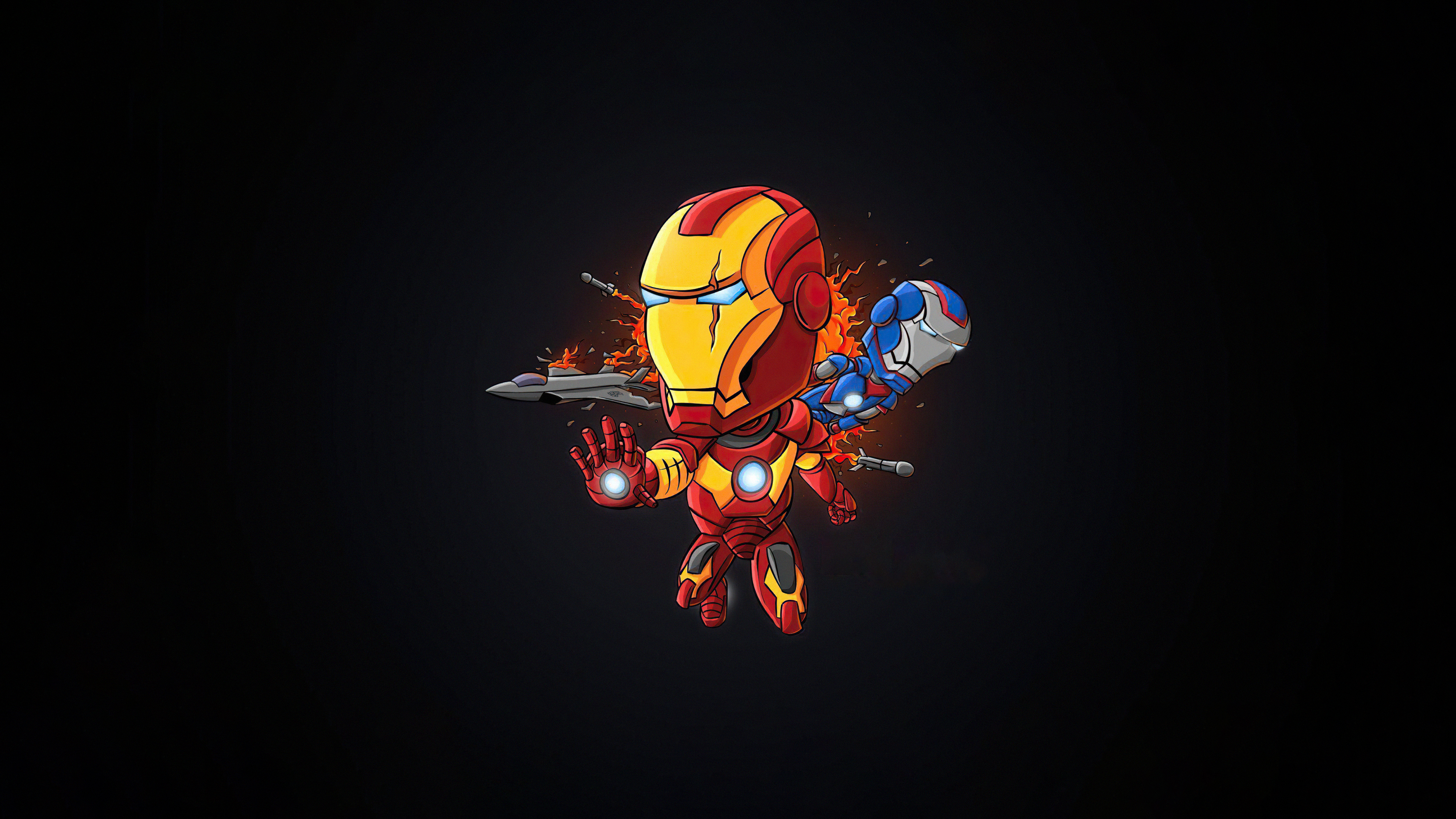 Iron Man Dark Minimal Art 4k 2560x1080 Resolution HD 4k Wallpaper, Image, Background, Photo and Picture