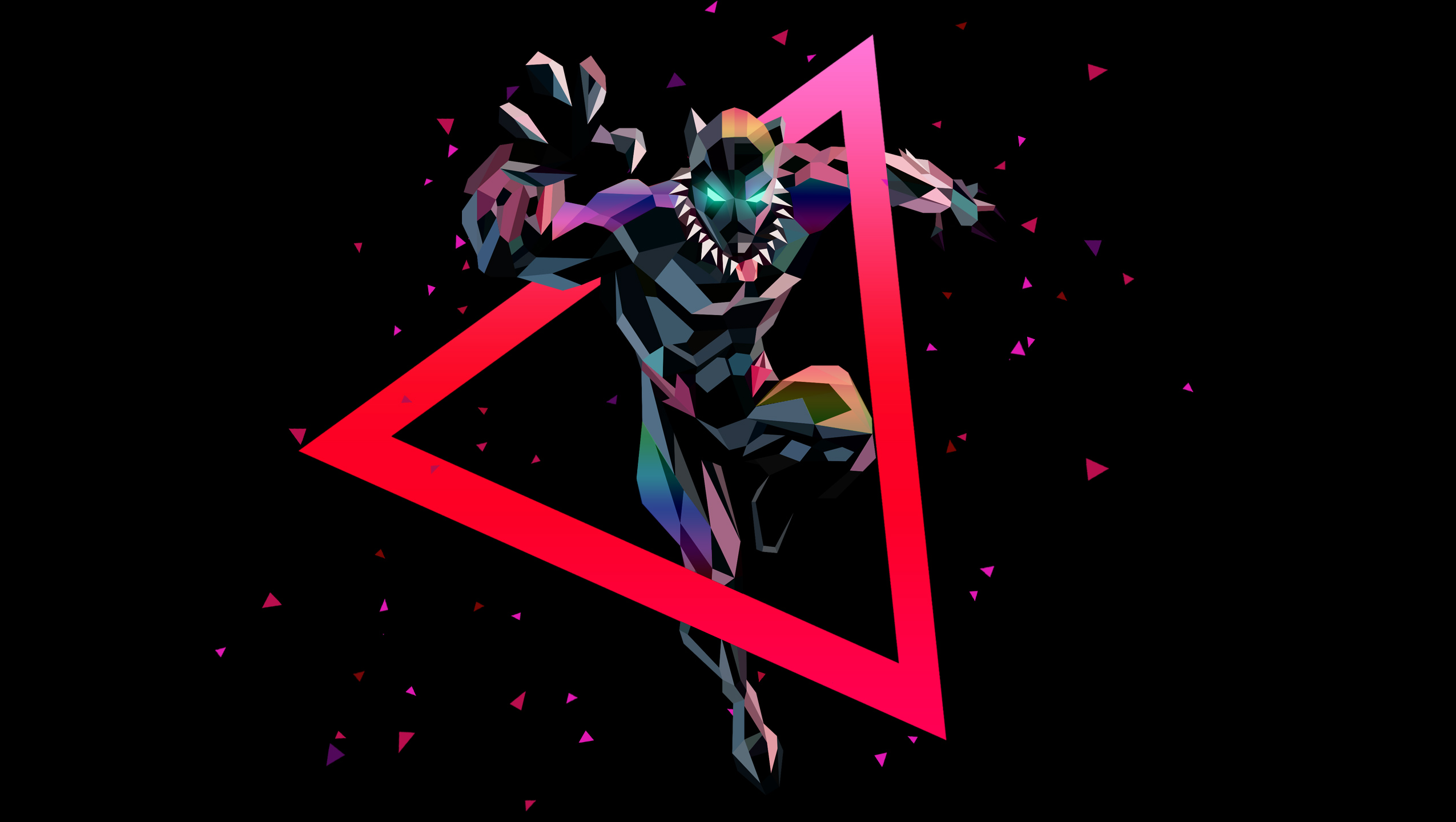 Black Panther Low Poly Art, HD Superheroes, 4k Wallpaper, Image, Background, Photo and Picture