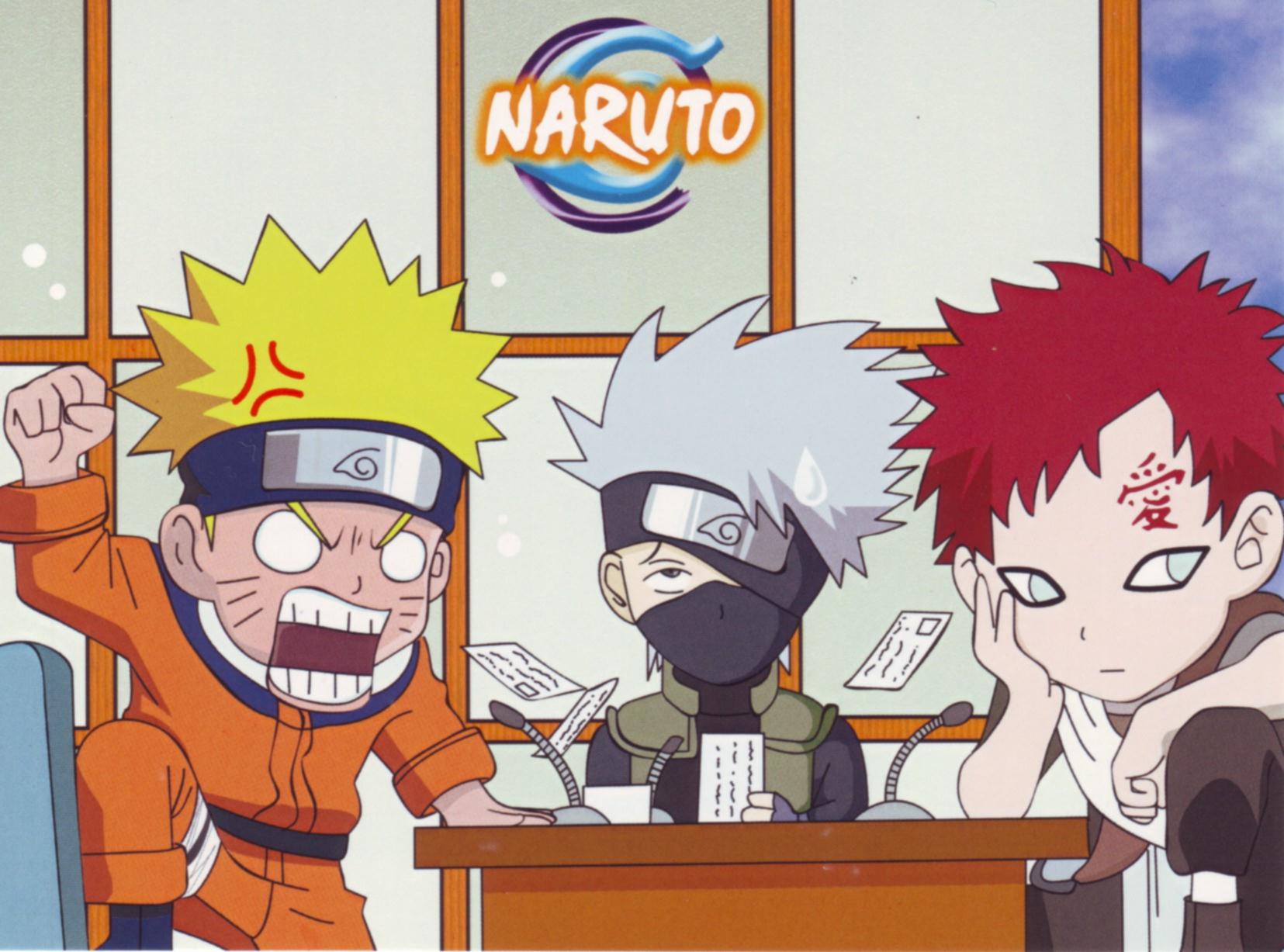 Chibi Naruto Gets Angry At Gaara as Kakashi Watches