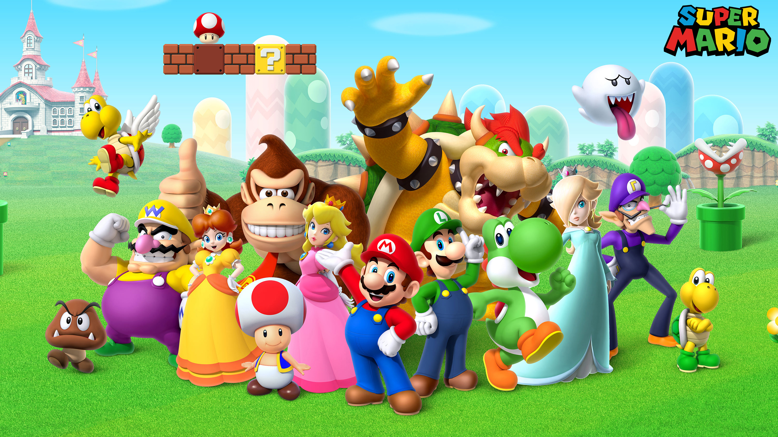 luigi mario brothers and all characters HD games Wallpaper
