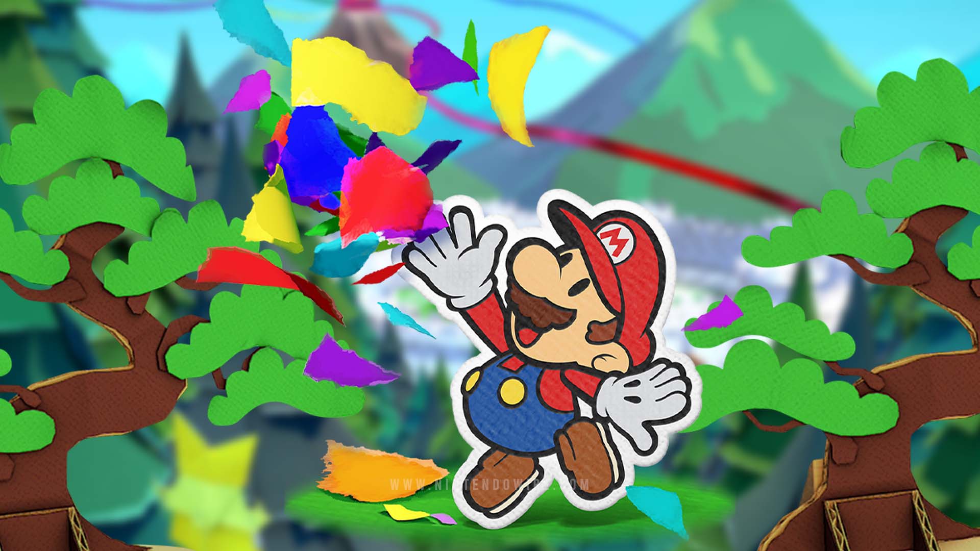 Paper Mario: The Origami King mobile wallpaper shared by Nintendo LINE account