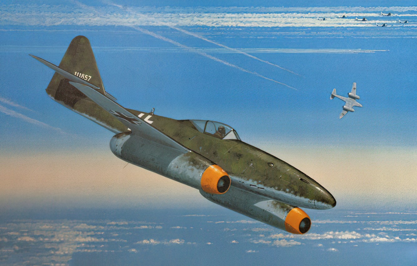 Wallpaper War, Art, Airplane, Jet, Ww2, Me 262 Image For Desktop, Section авиация