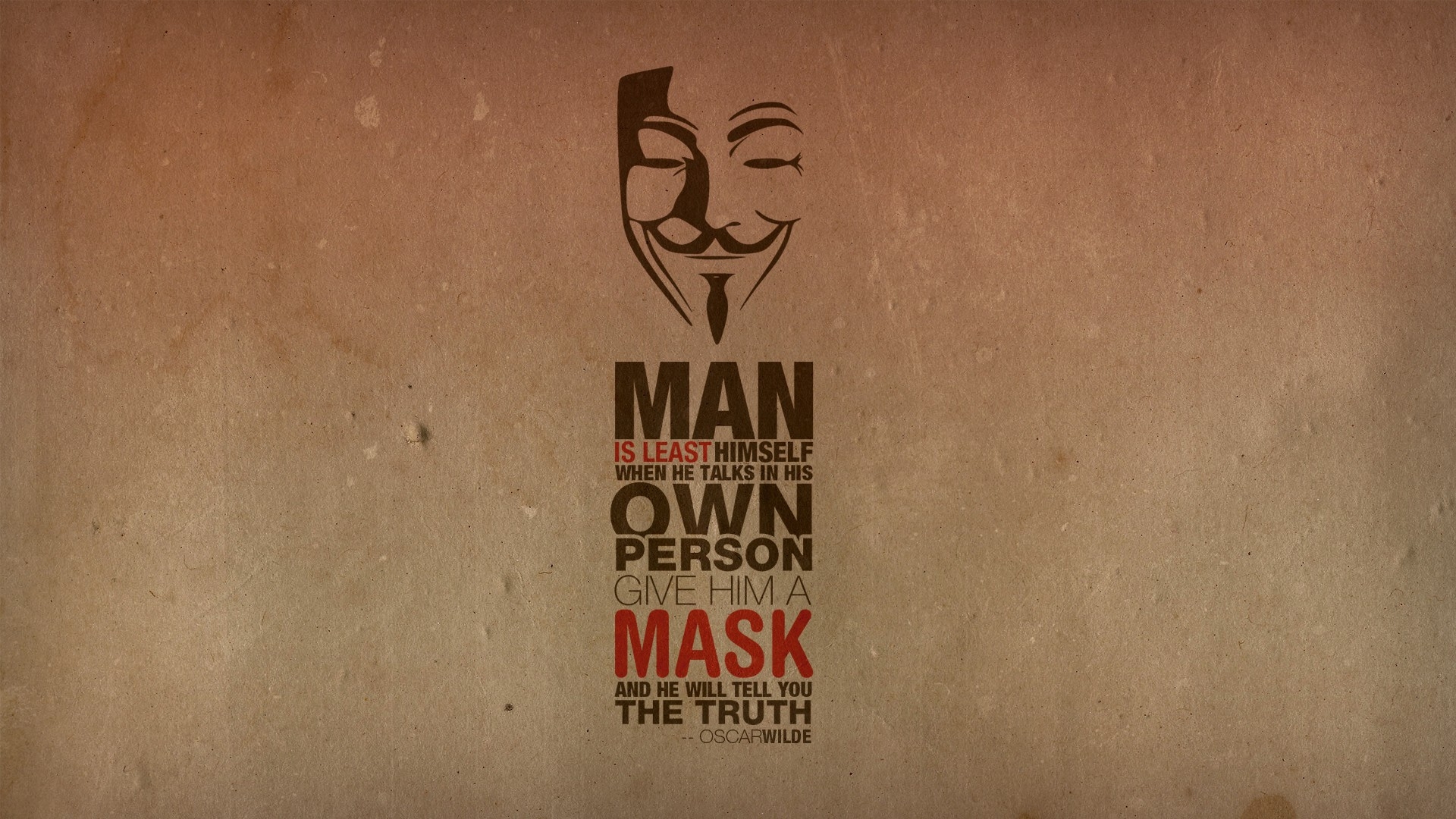 anonymous, Minimalistic, Text, Quotes, Typography, Masks, Oscar, Wilde, Guy, Fawkes, V, For, Vendetta, Truth Wallpaper HD / Desktop and Mobile Background