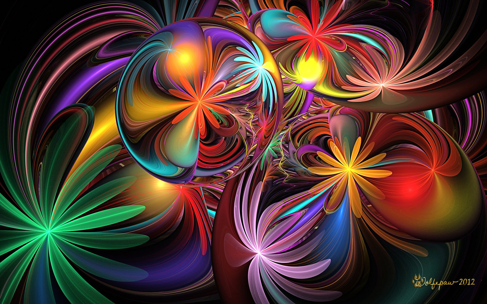 Colorful Flower Abstract Wallpaper and Background Imagex1000