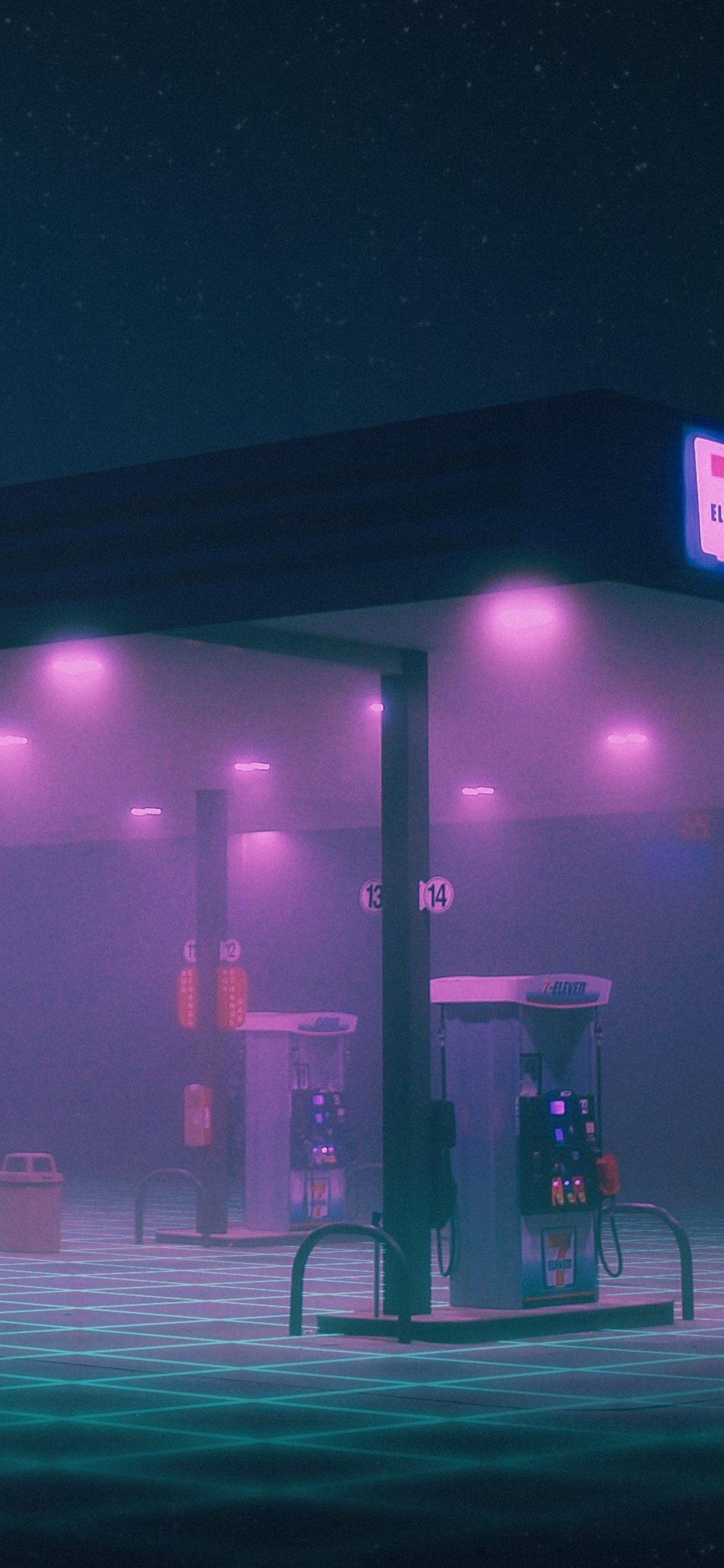 Gas Station Minimalist iPhone XS, iPhone iPhone X HD 4k Wallpaper, Image, Background, Photo and Picture