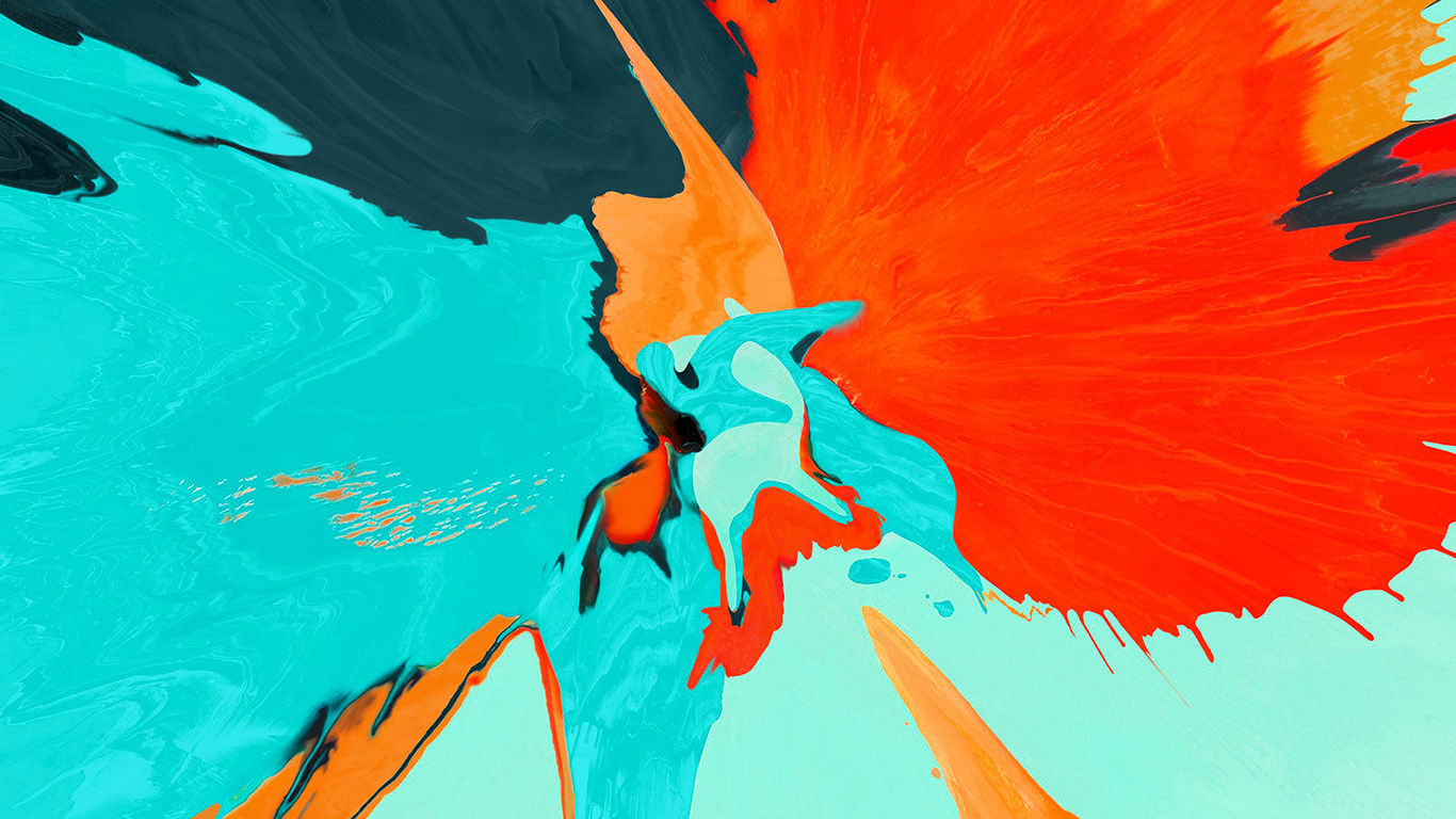 wallpaper for desktop, laptop. apple paint orange ipad pro art color