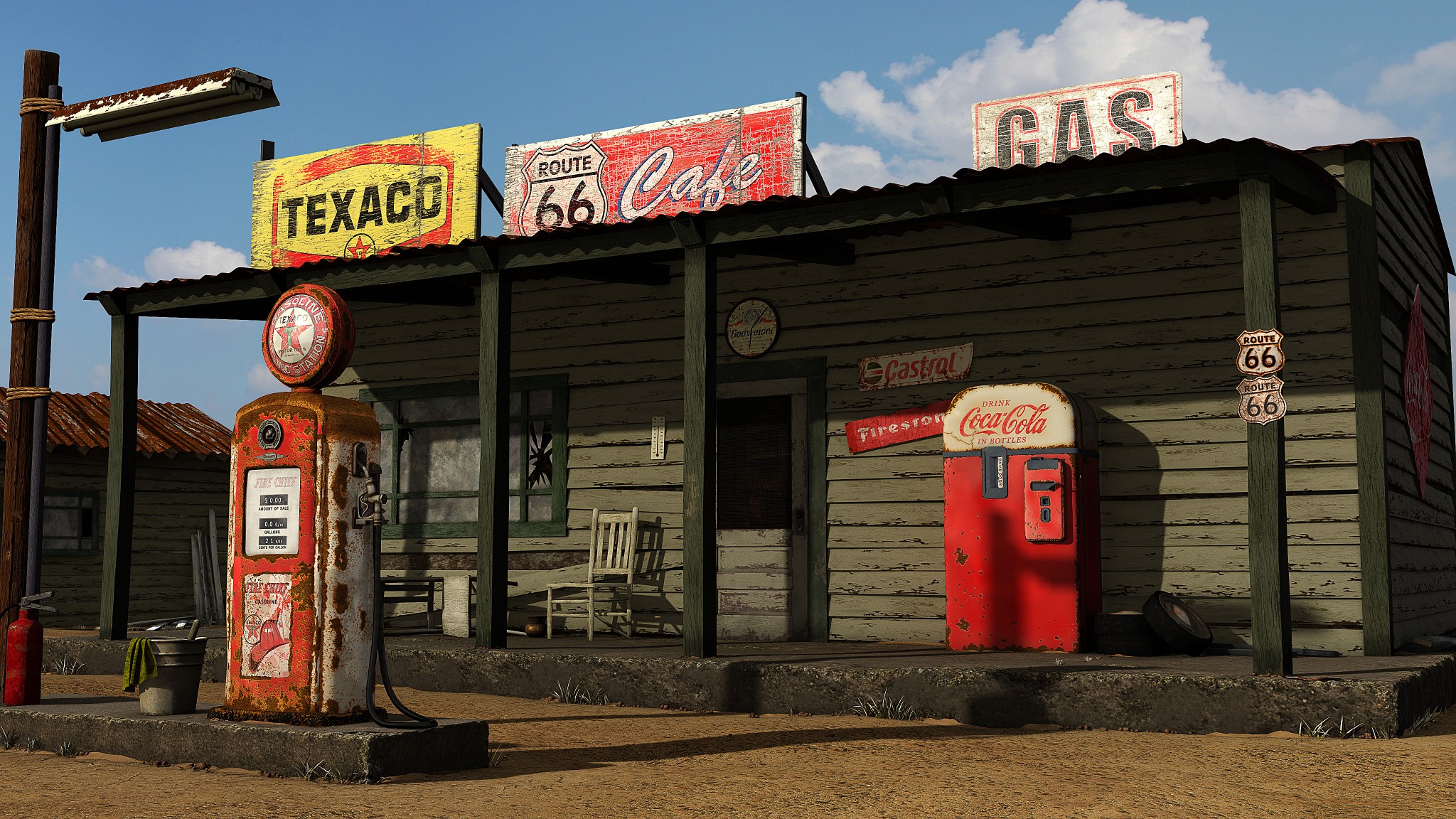 Free download 1950s gas station on Route 66 that has aged for many many years [2048x1152] for your Desktop, Mobile & Tablet. Explore Route 66 Wallpaper Vintage