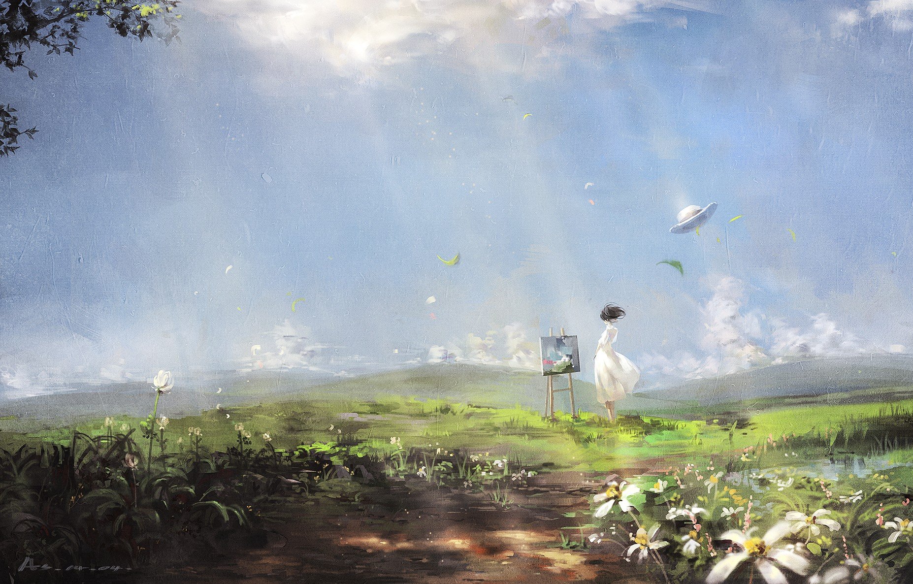 The Wind Rises, Studio Ghibli, Artwork, Flowers, Sunlight, Painting, Anime Wallpaper HD / Desktop and Mobile Background