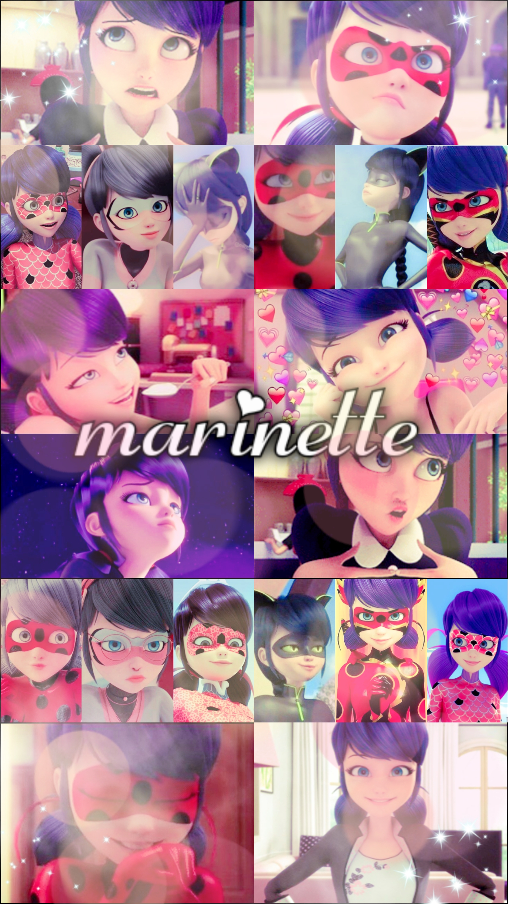 A wallpaper of marinette. Comment if you want a certain one. I already did one of adrien. Also if you want only ladybug or only mari let me know in the comments