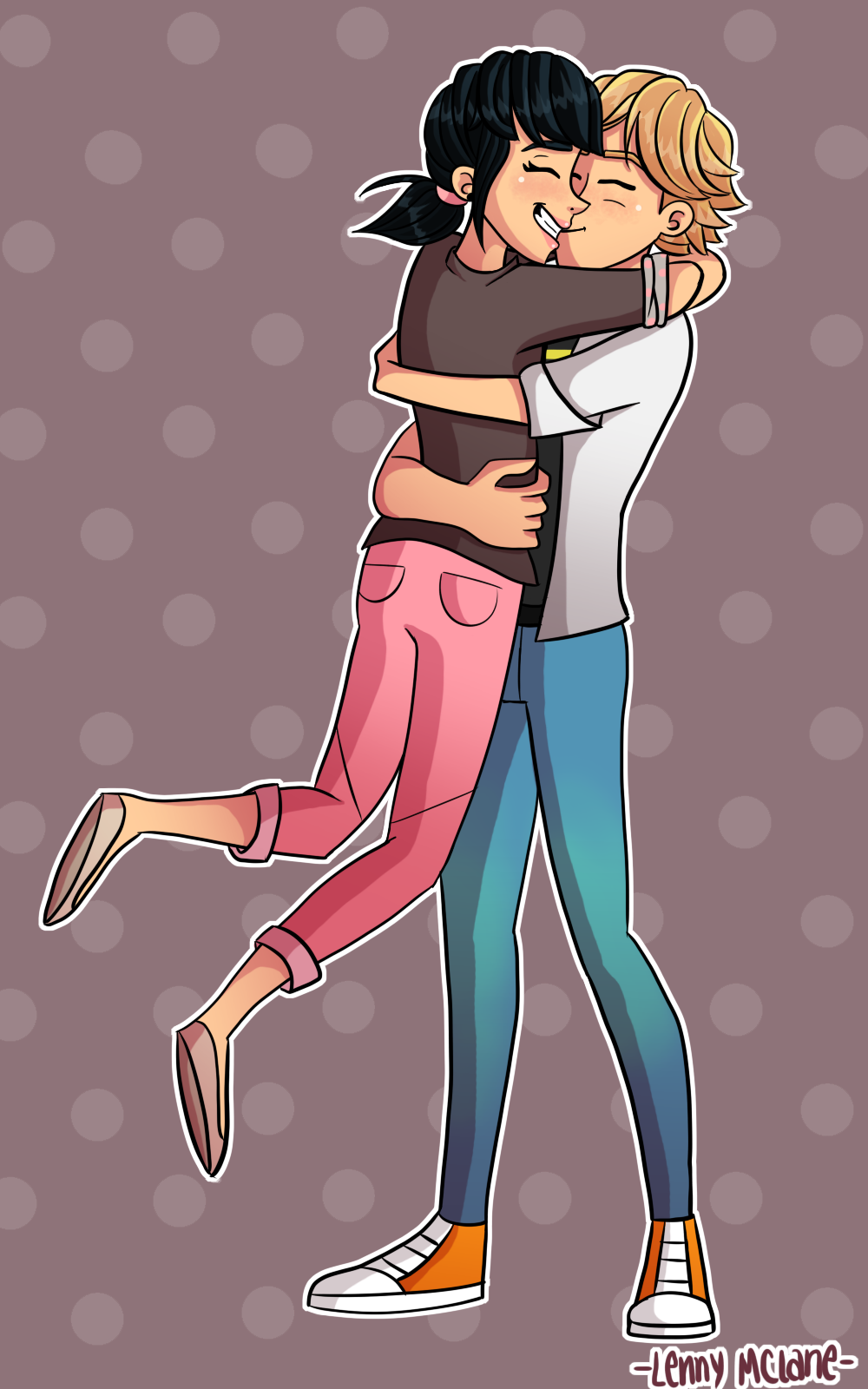 Marinette and Adrien Ladybug Fan Art