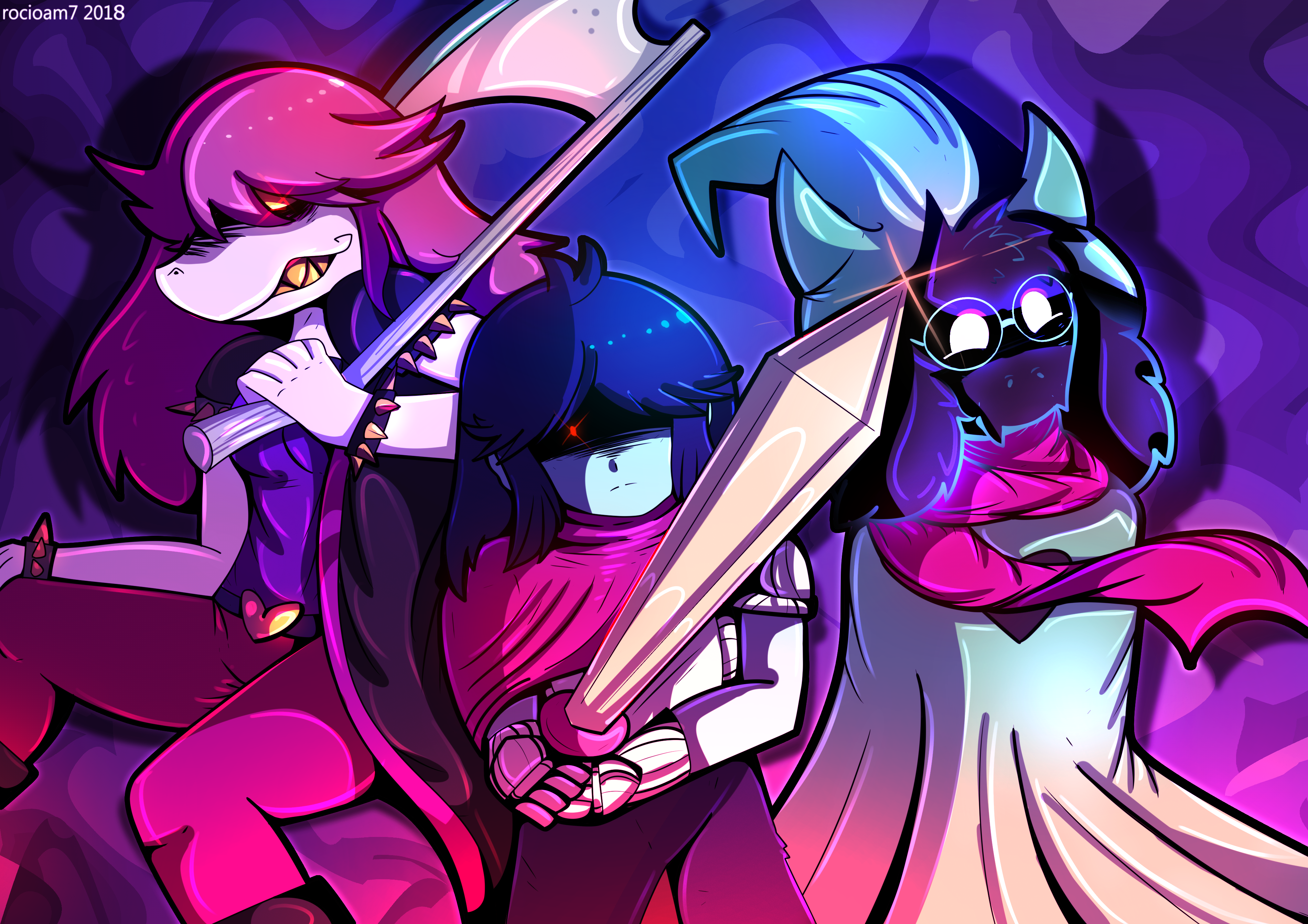 Ralsei (deltarune), Susie (deltarune), Kris (deltarune) wallpaper