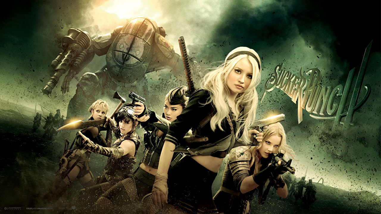 Photo Sucker Punch Emily Browning Swords Assault rifle Girls Movies