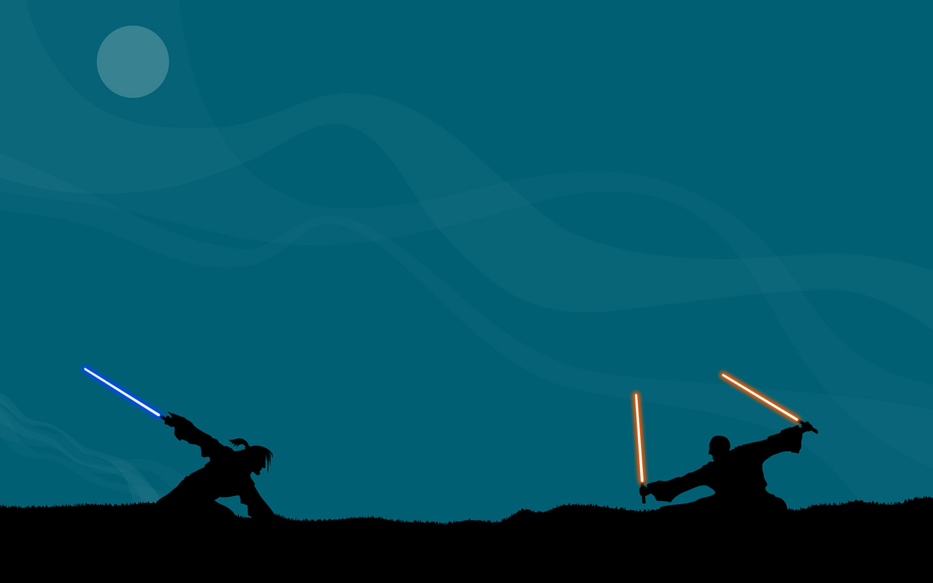 Star Wars Lightsaber Fight HD wallpaper