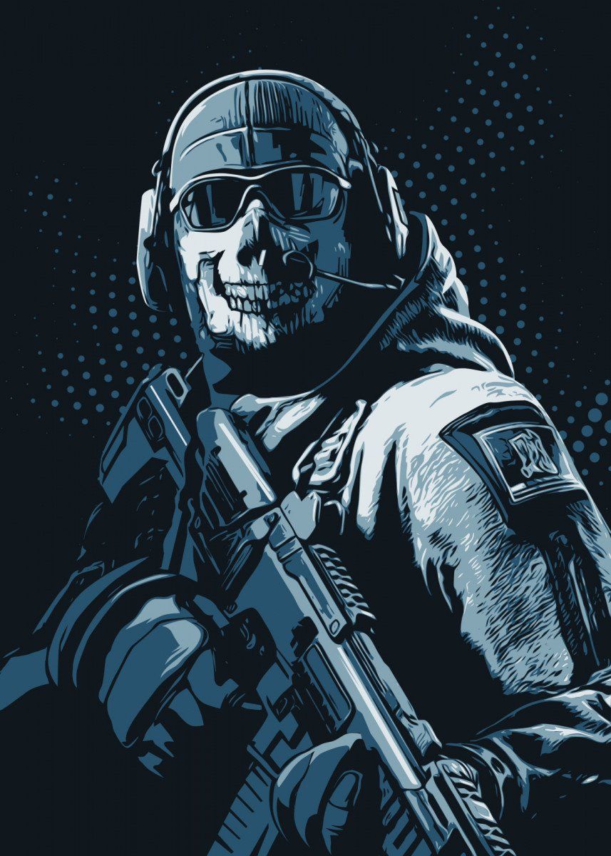 Ghost' Metal Poster Stuff. Displate. Call of duty warfare, Call of duty ghosts, Call of duty