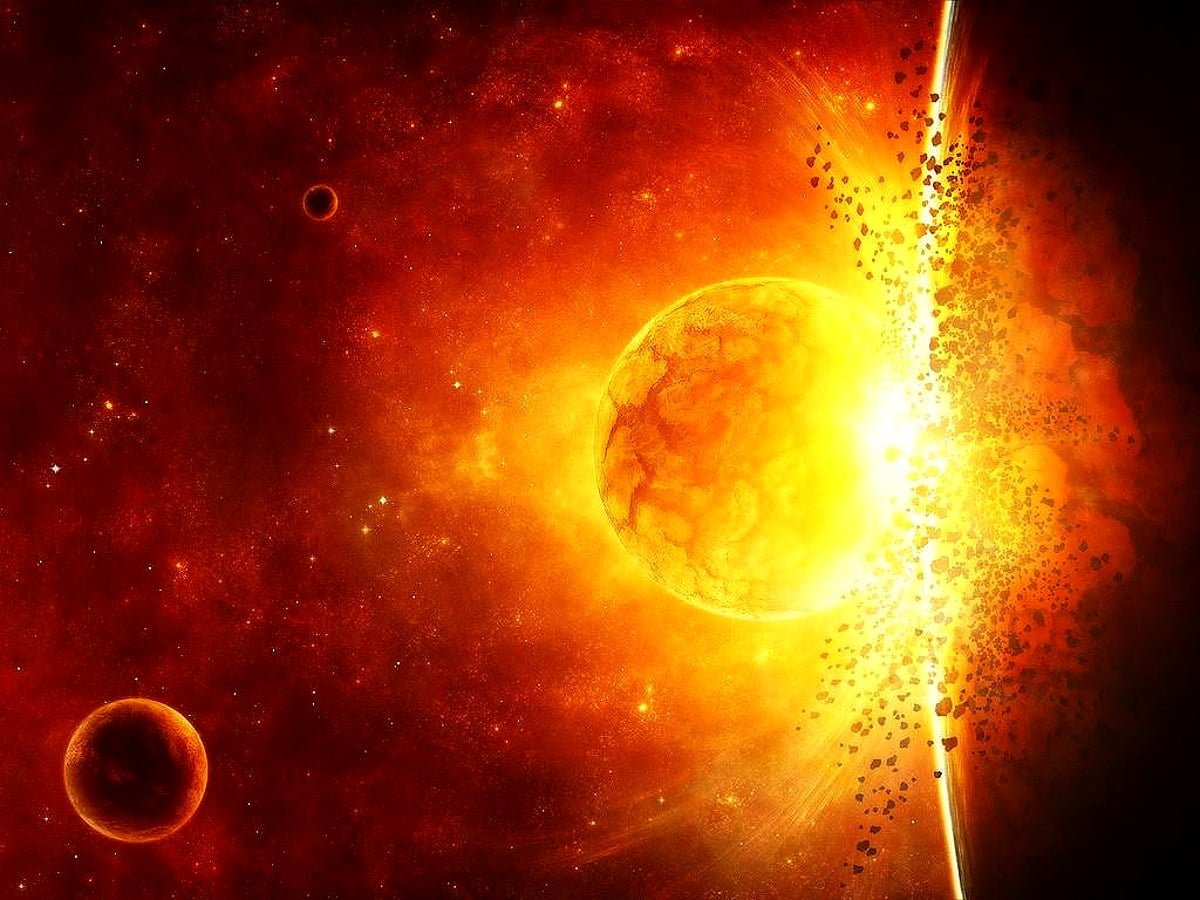 Outer Space, Orange, Space wallpaper. Download Free background