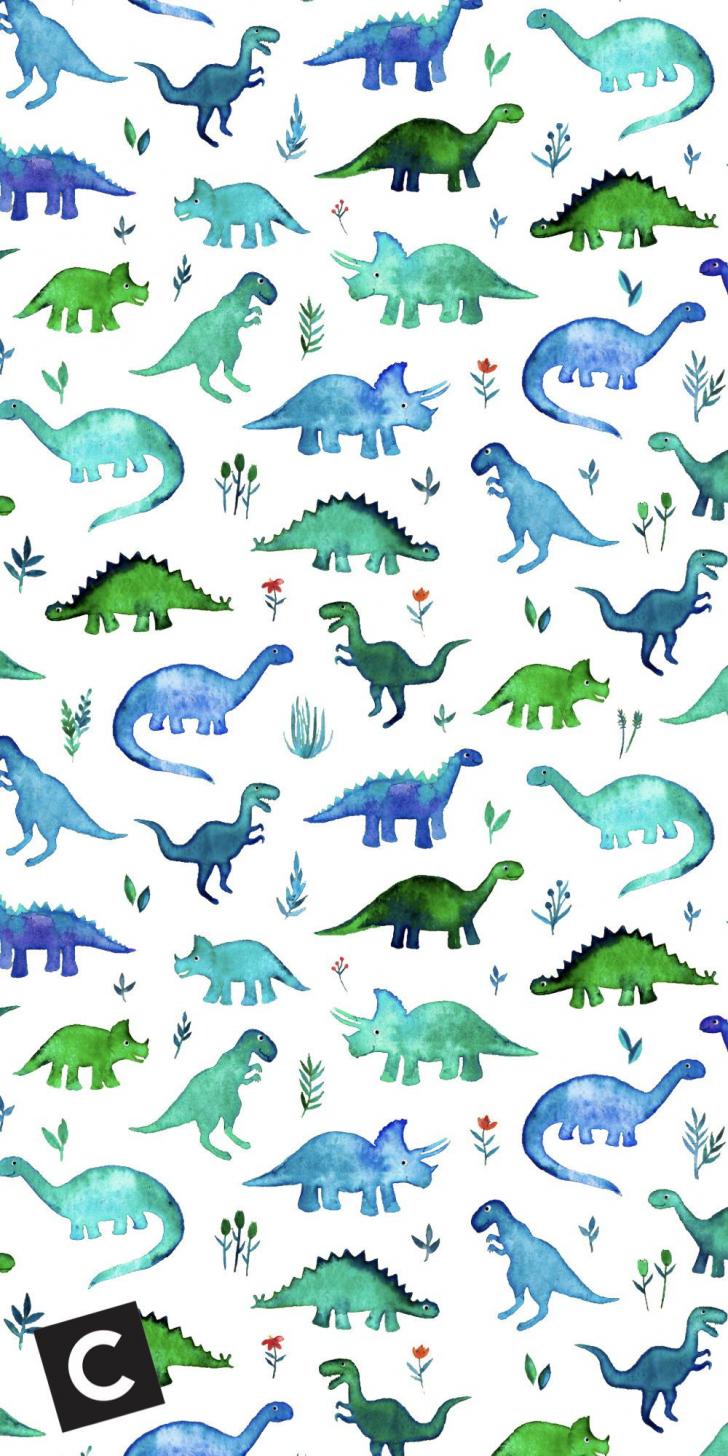 Wallpaper HD: Little, Dinosaur, Aesthetic, Drawing, Wallpaper, Wallpaper