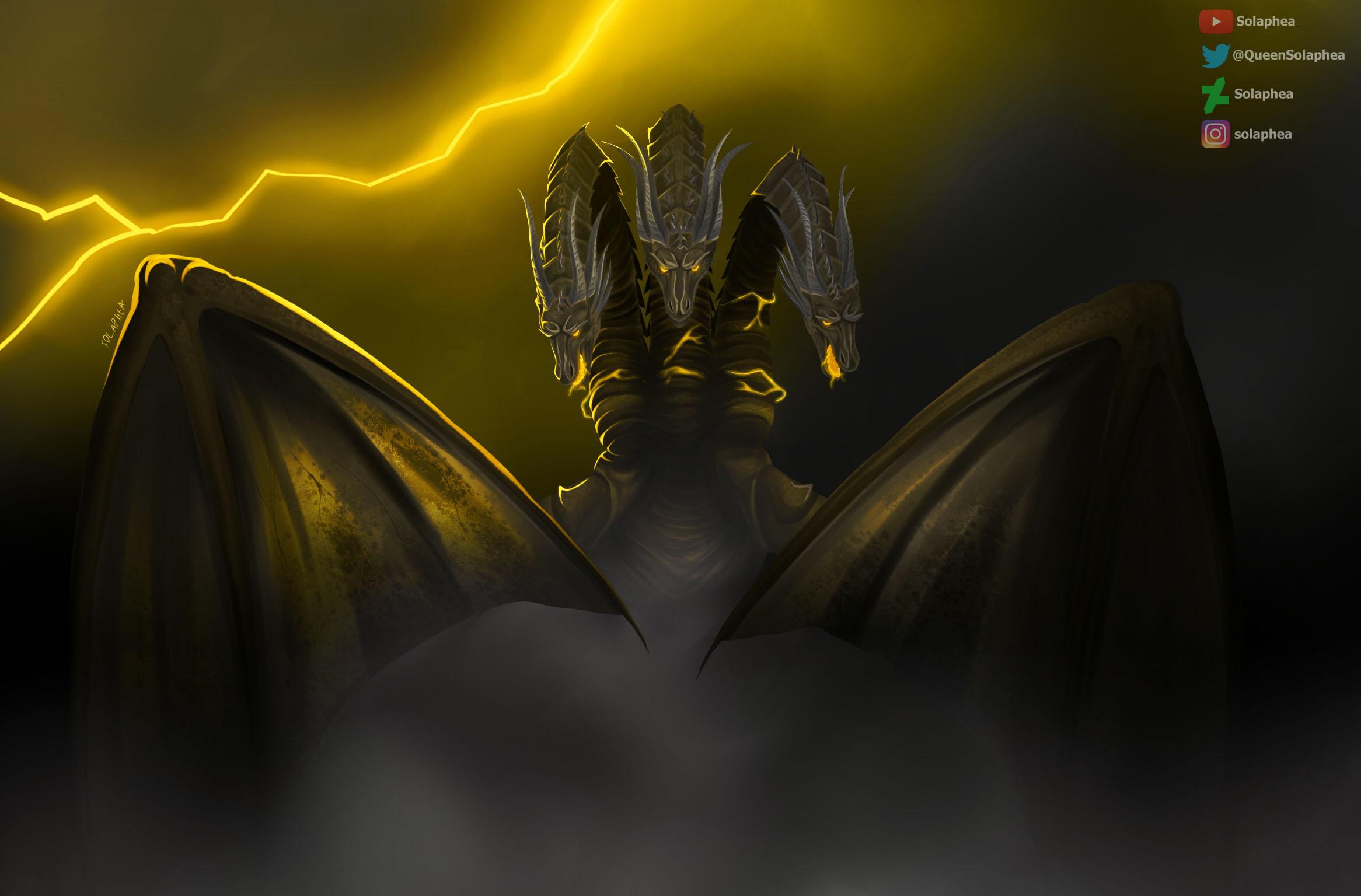 Art Hi, I drew King Ghidorah: Monsterverse