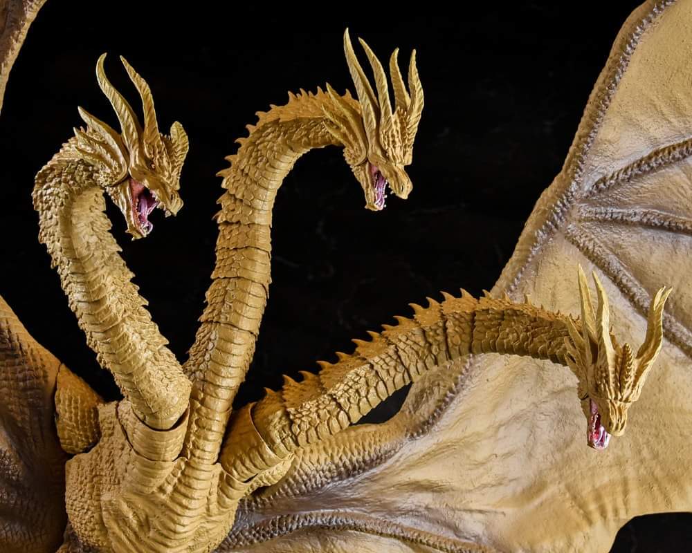 Official packaging & promo photo for S.H. MonsterArts Monsterverse King Ghidorah!