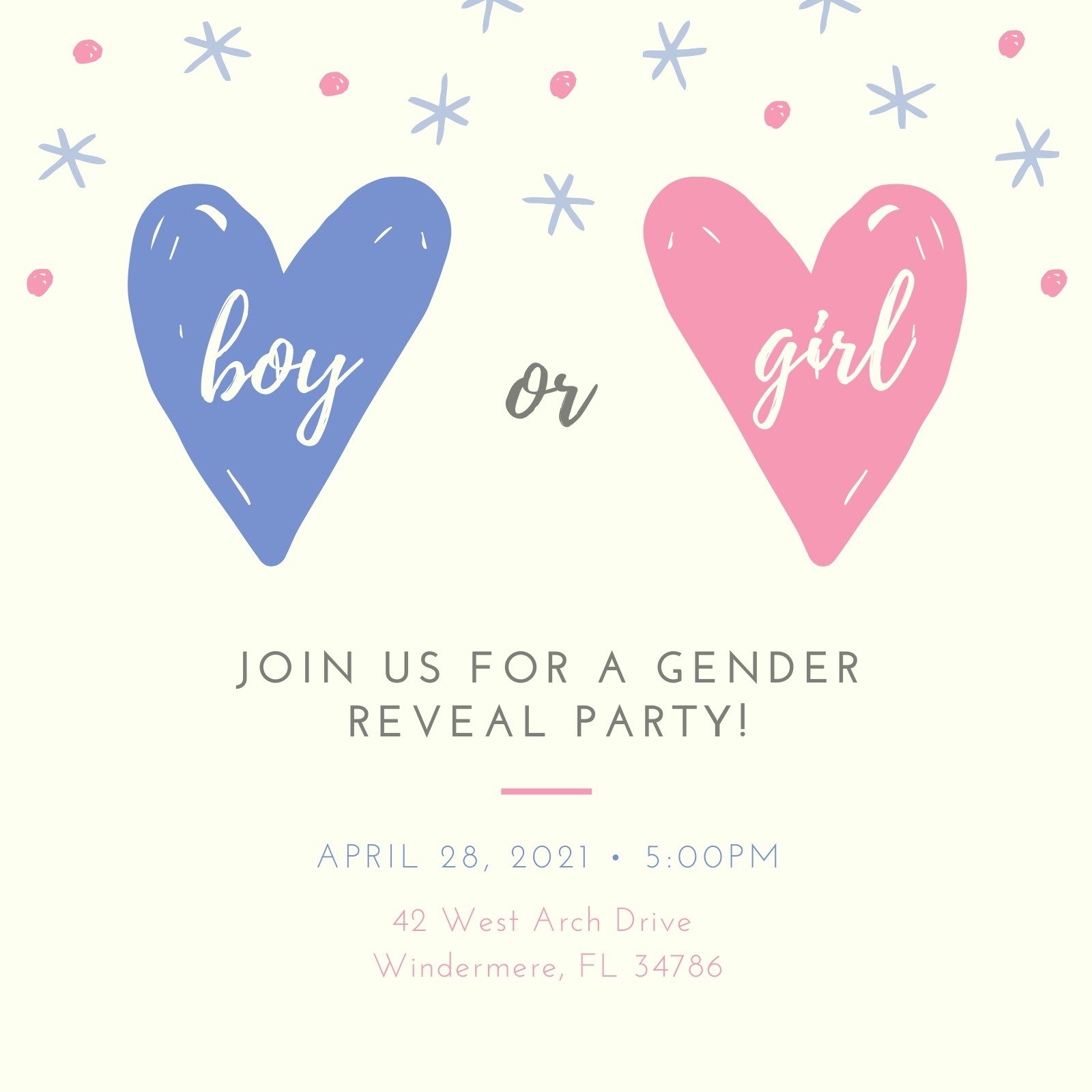 printable gender reveal invitation