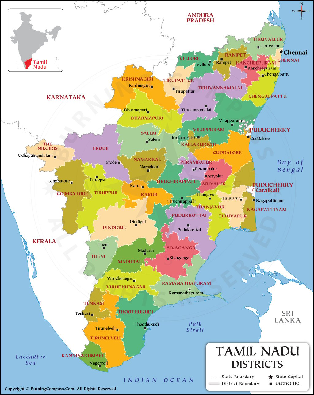 tamilnadu tourist map hd