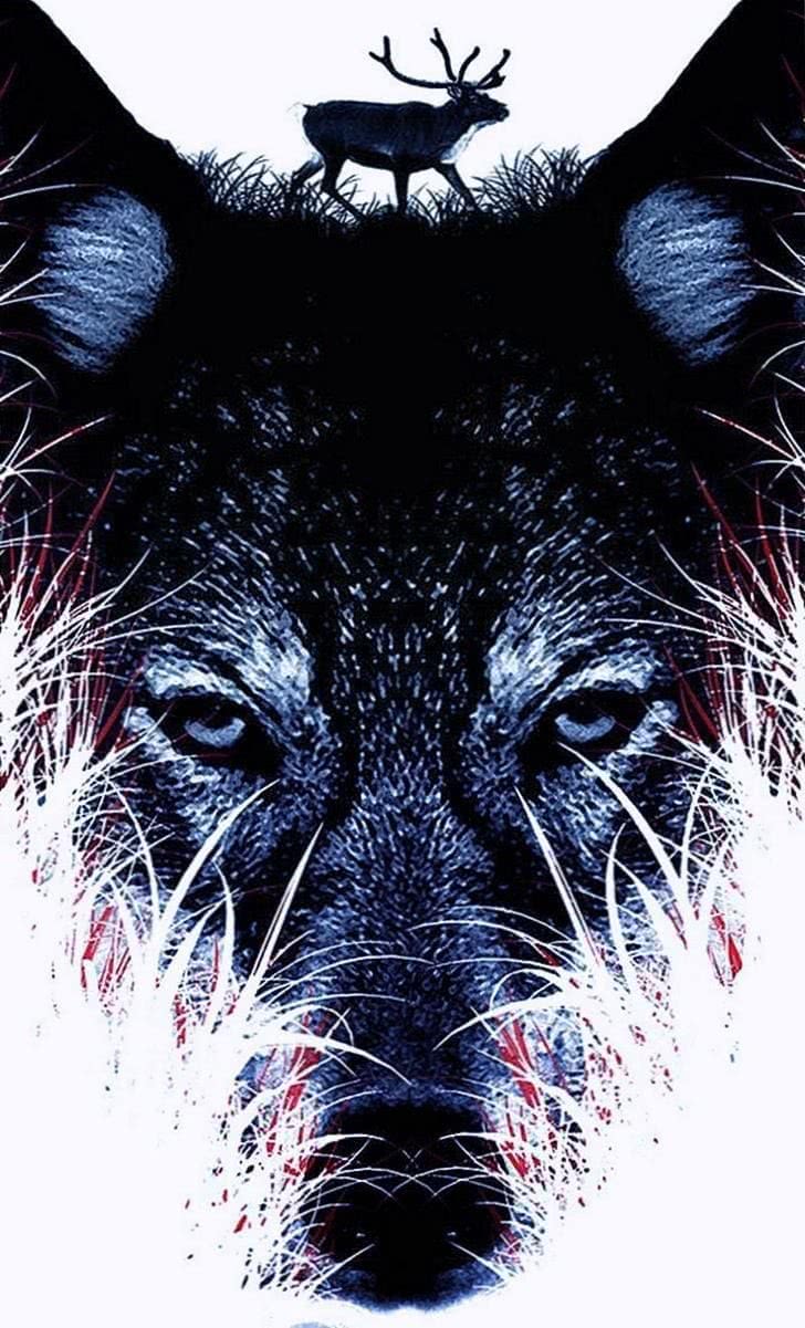 Abstract Wolf iPhone Wallpaper