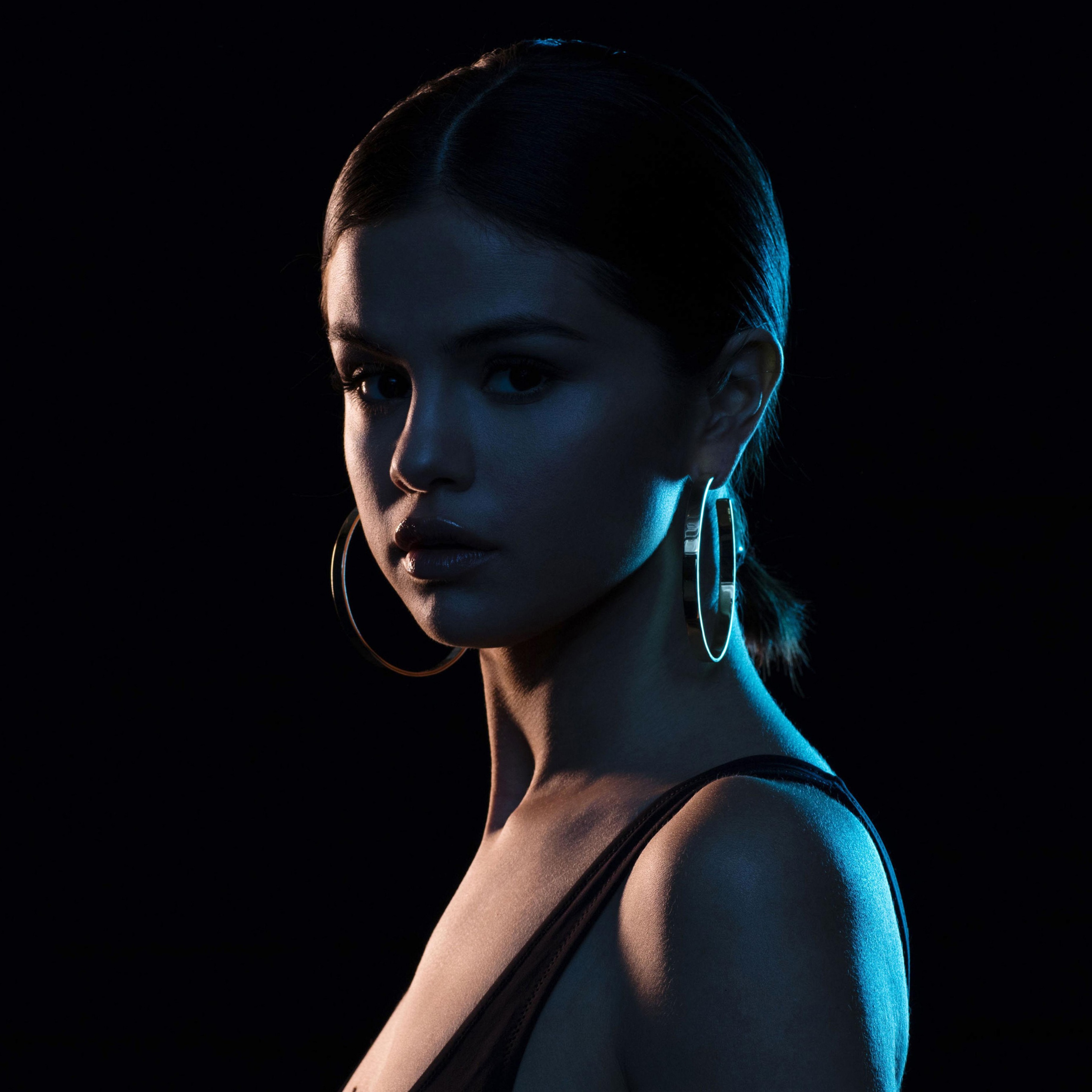 Selena Gomez Wallpaper 4K, It Ain't Me, Black Background, 5K, Black Dark