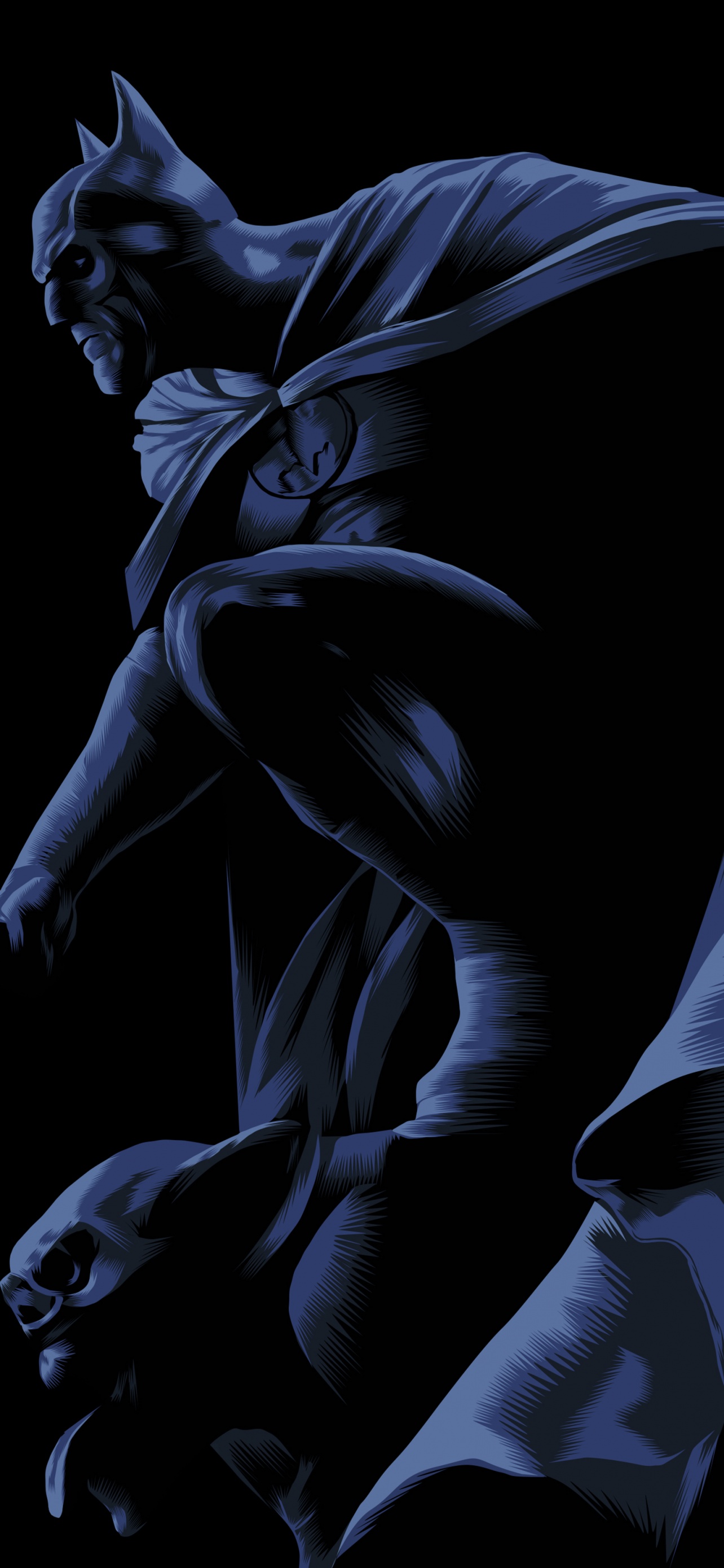 Batman Wallpaper 4K, DC Superheroes, DC Comics, Black background, Graphics CGI