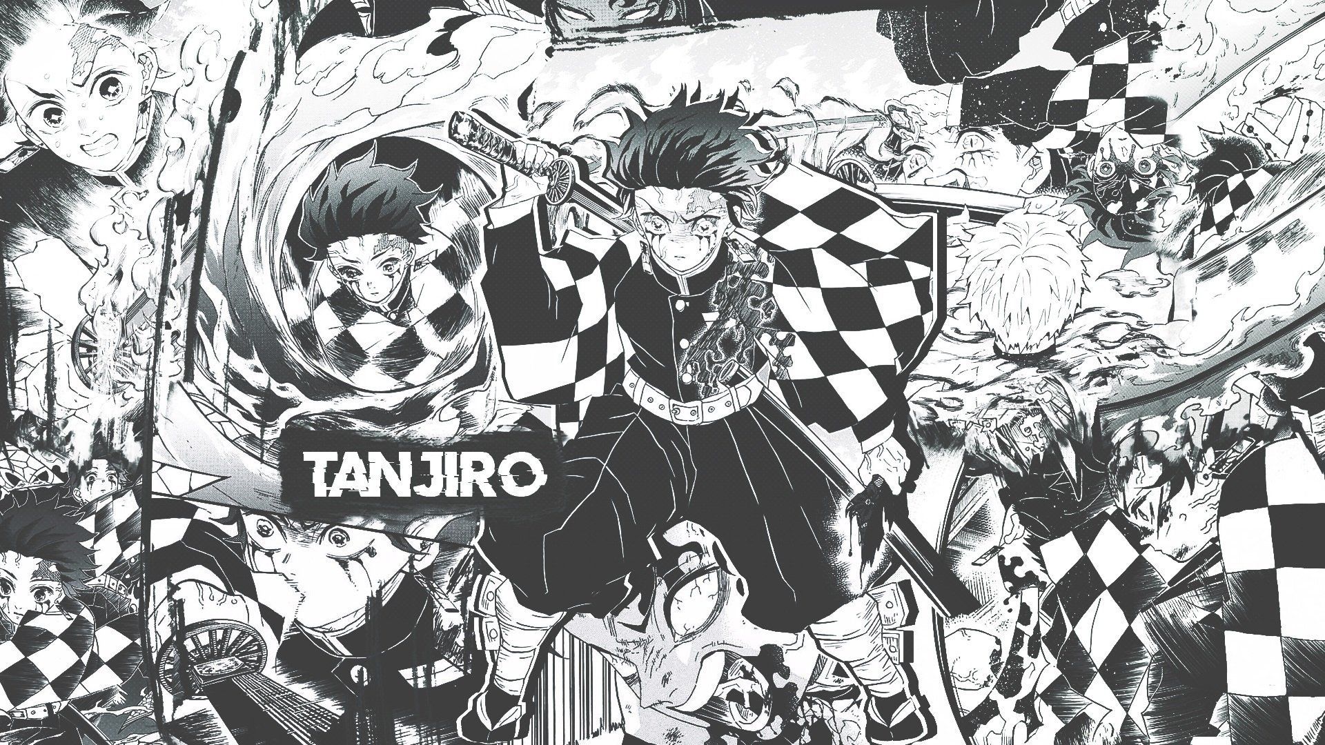 Tanjiro Kamado Moon Background Manga Wallpaper by patrika