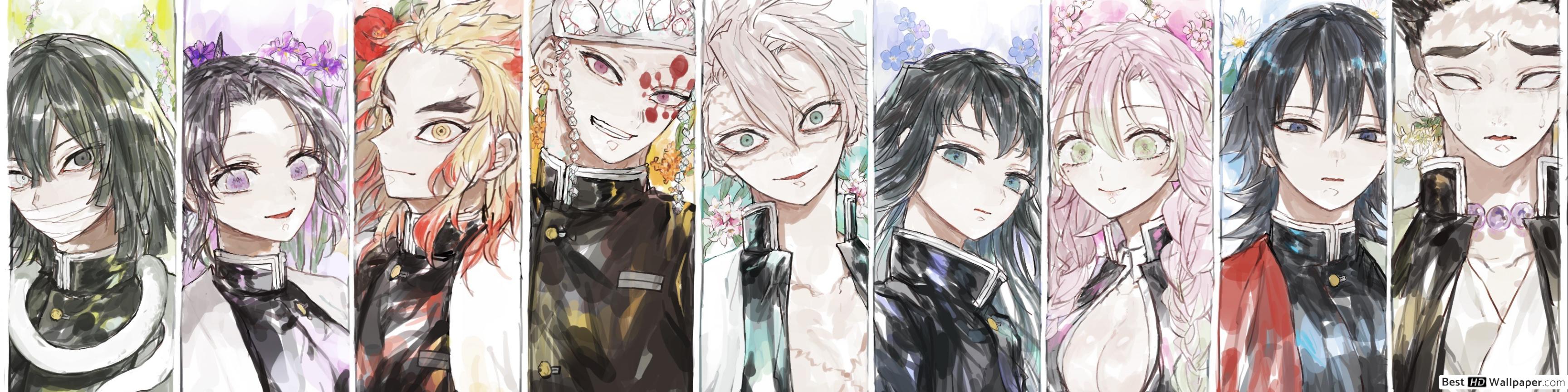 Demon Slayer, Kimetsu No Yaiba Anime Collab HD wallpaper download