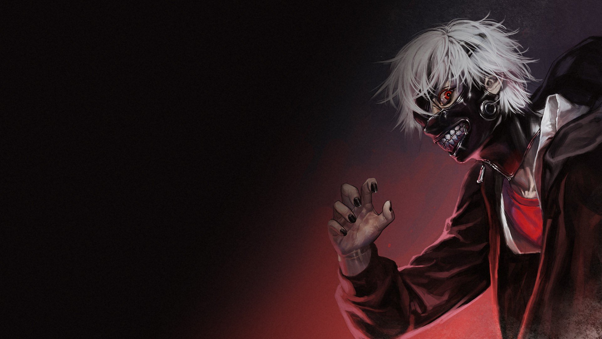 Download wallpaper 1920x1080 ken kaneki, angry, anime boy, full hd