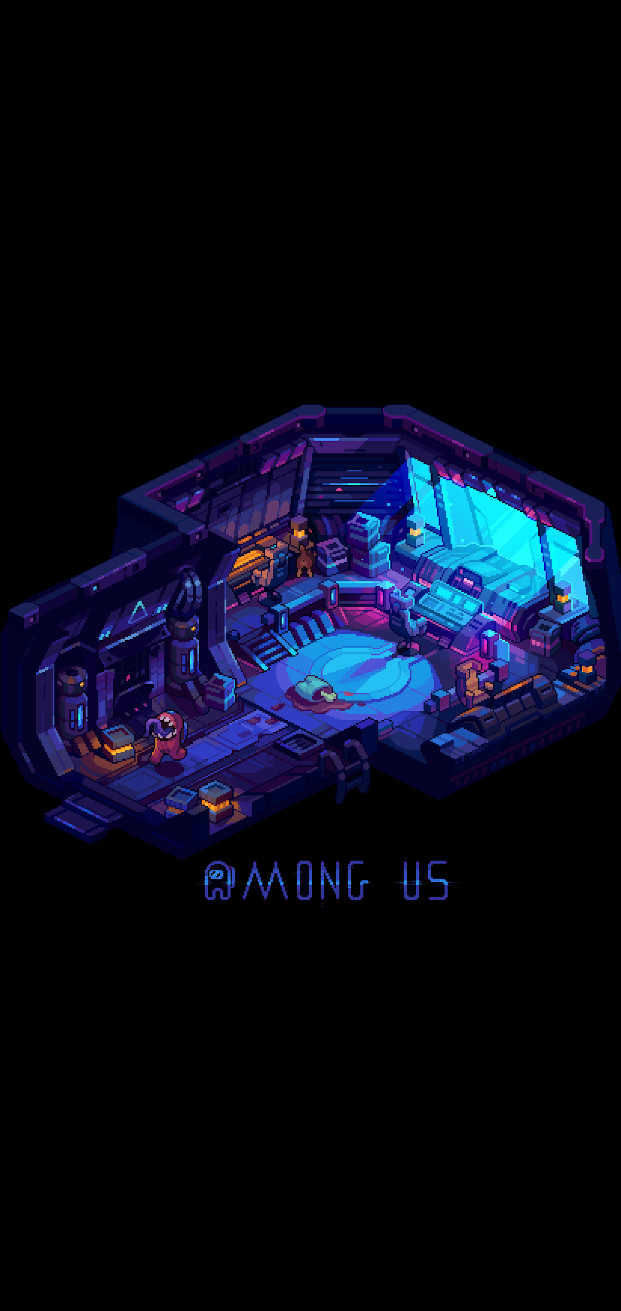 AMONG US PIXEL ART WALLPAPER