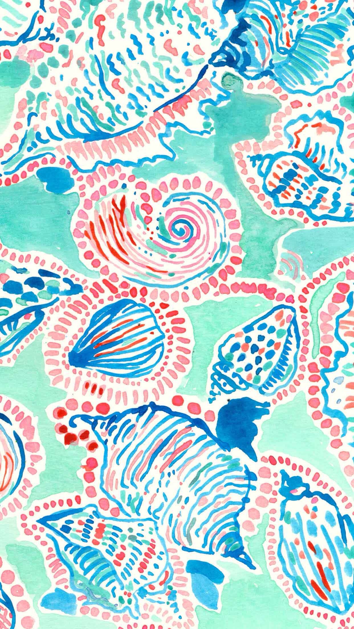 Lilly Pulitzer Find more watercolor #iPhone + #Android #Wallpaper at. iPhone background art, Mermaid wallpaper iphone, Preppy wallpaper