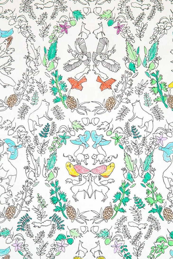 Coloring Book Wallpaper: Color it in on the Wall!