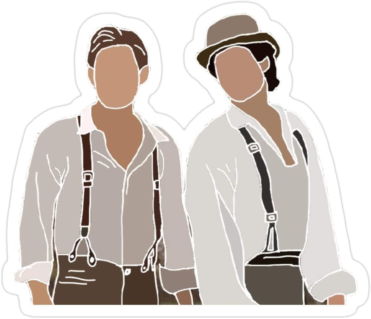 Stickers Damon And Stefan Salvatore Vampire Diaries Drawing Decals Wall (3 Pcs Pack) 3x4 Inch Car Laptop, Tools & Home Improvement