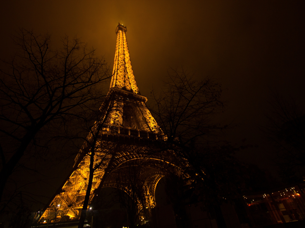 Desktop wallpaper eiffel tower, architecture, night, HD image, picture, background, 8bac2a