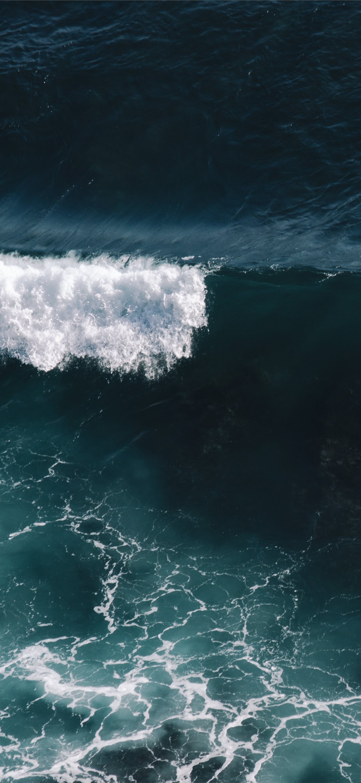 aerial view of ocean waves iPhone X Wallpaper Free Download