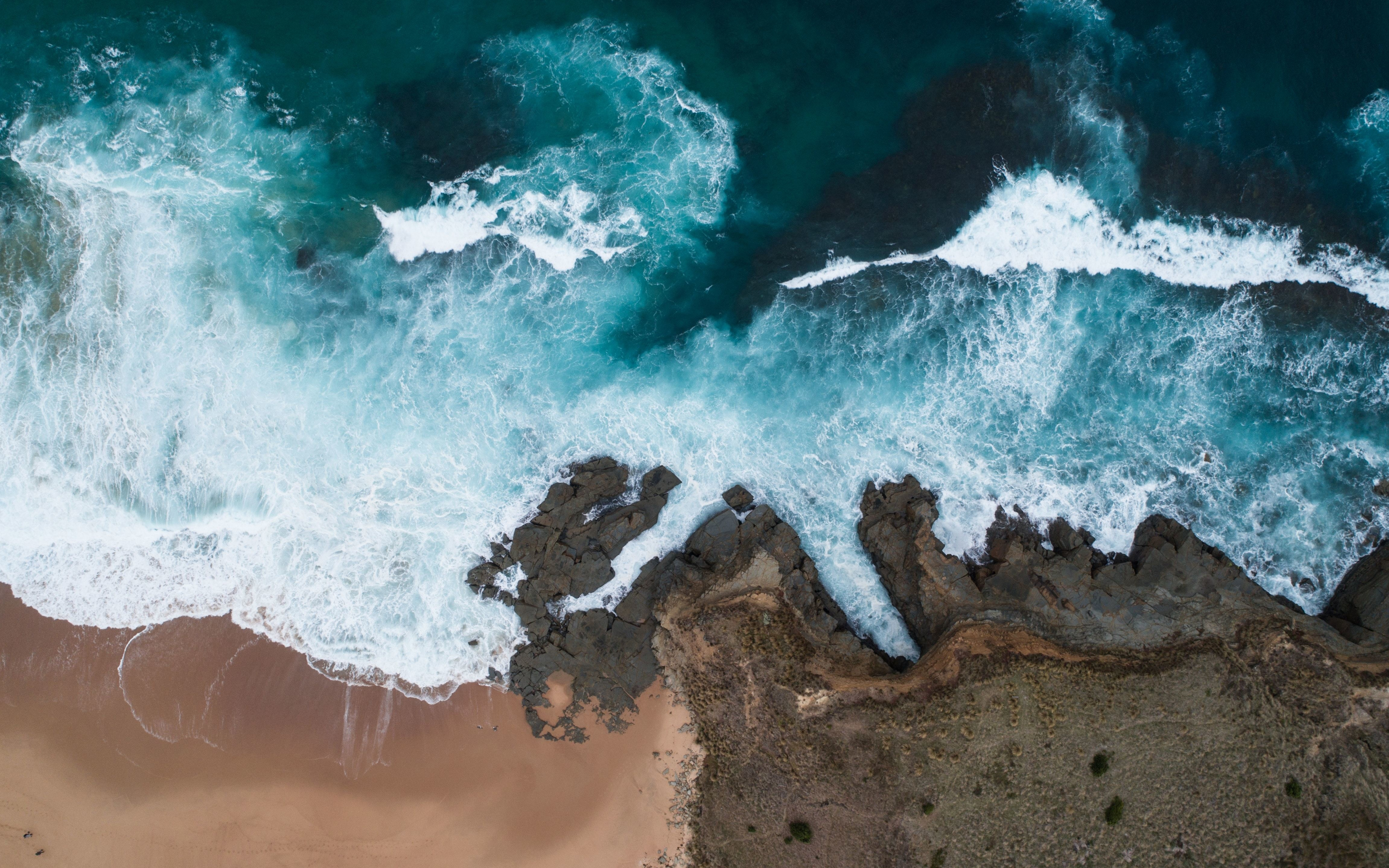 Aerial View Ocean Waves Wallpapers - Wallpaper Cave