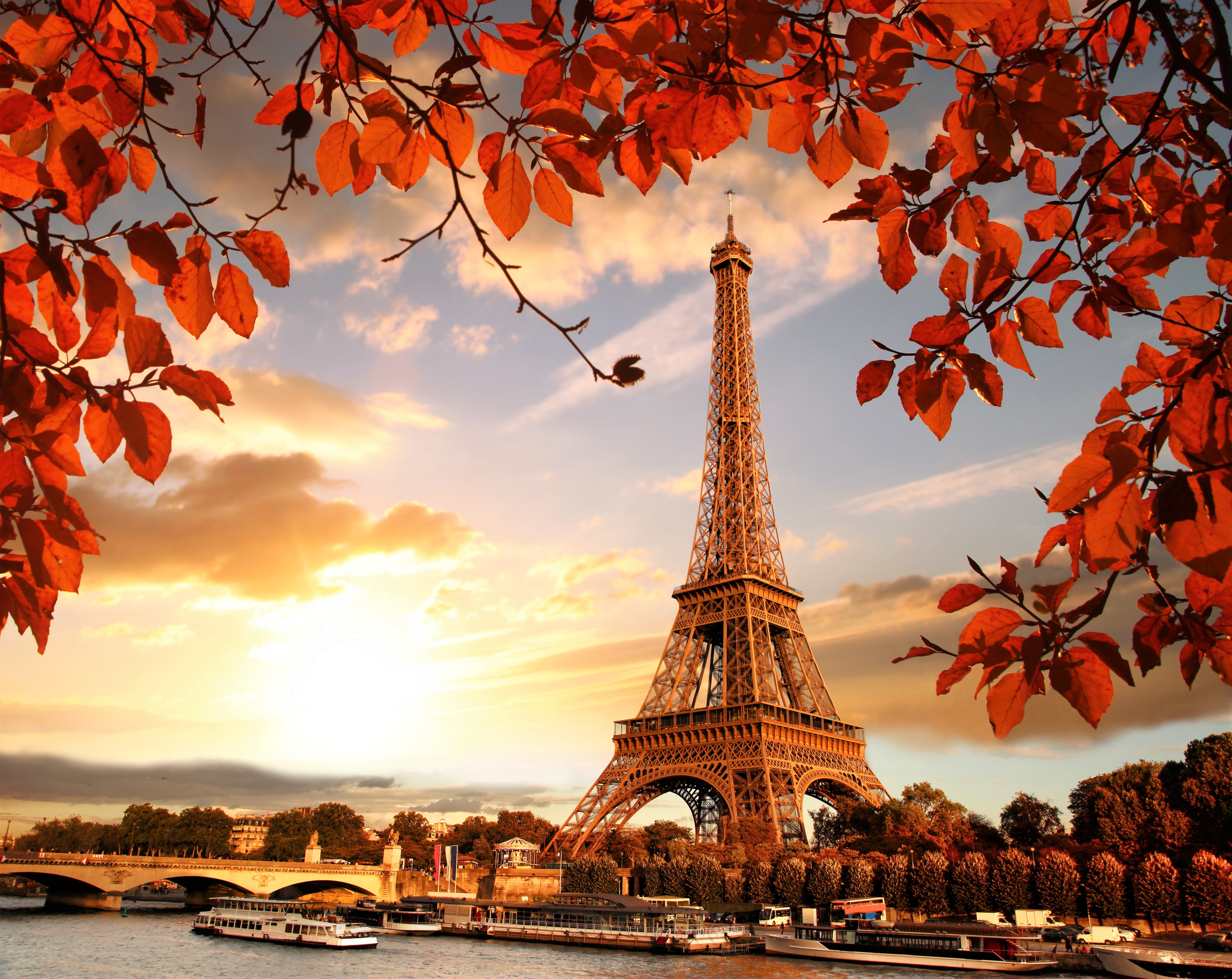 Eiffel Tower Autumn Season 4k 5k Macbook Pro Retina HD 4k Wallpaper, Image, Background, Photo and Picture