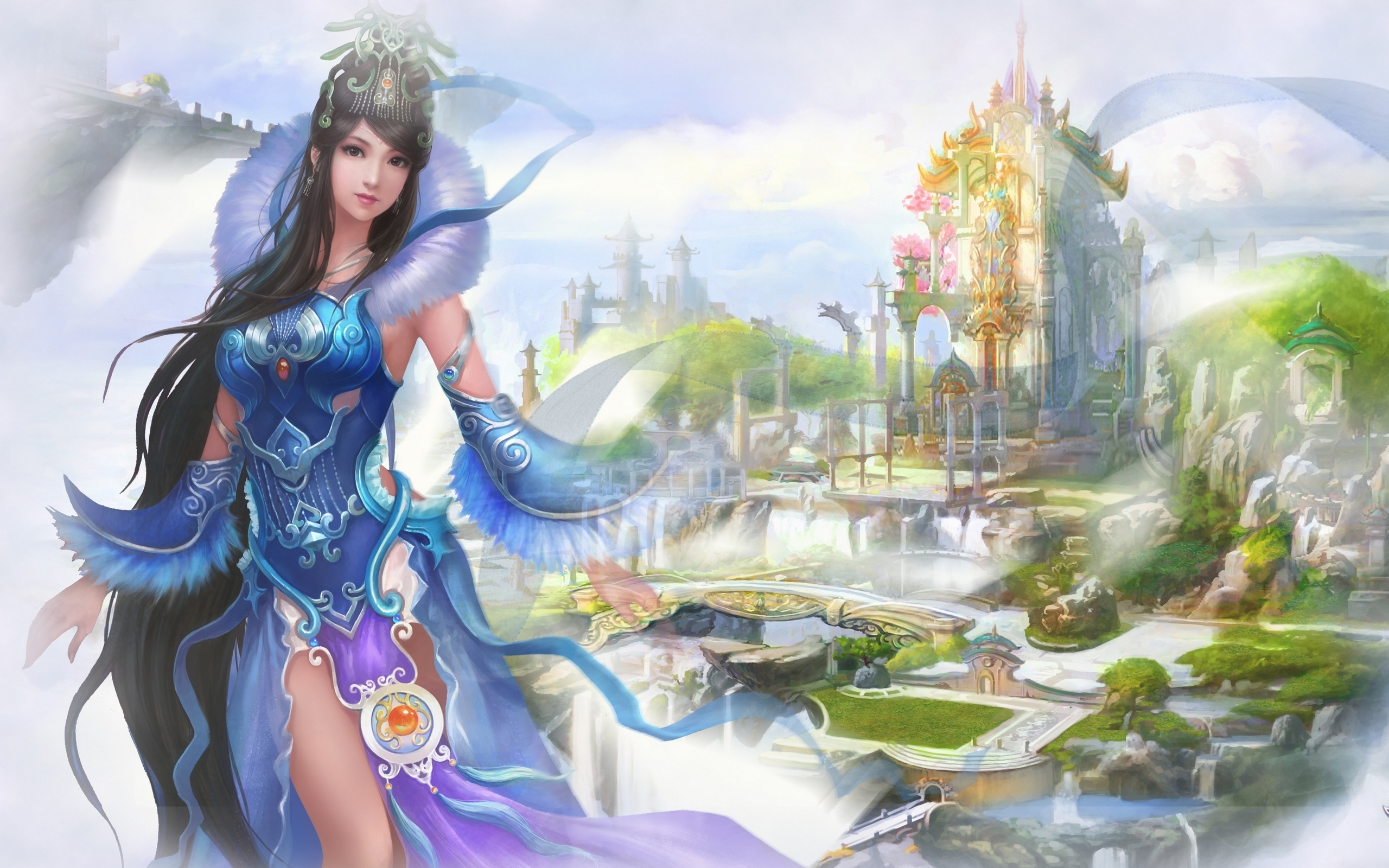 jade, Dynasty, Perfect, World, Mmorpg, China, Game, Wallpaper, Fantasy, Asian, Castle Wallpaper HD / Desktop and Mobile Background
