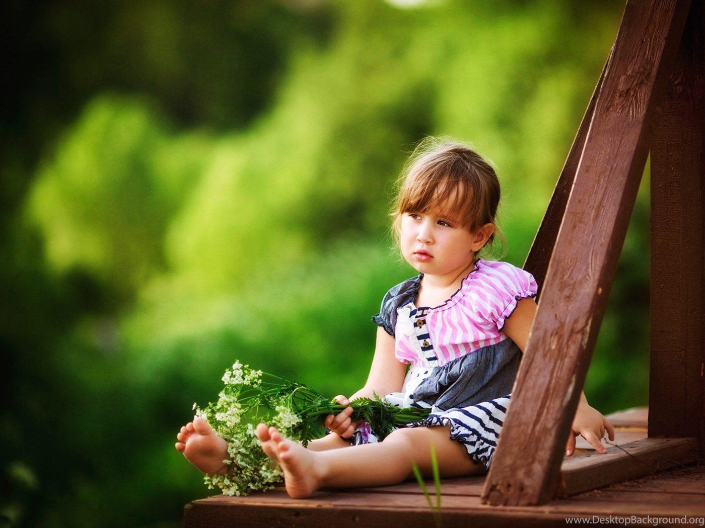 Cute Baby Girls HD Wallpaper Desktop Background