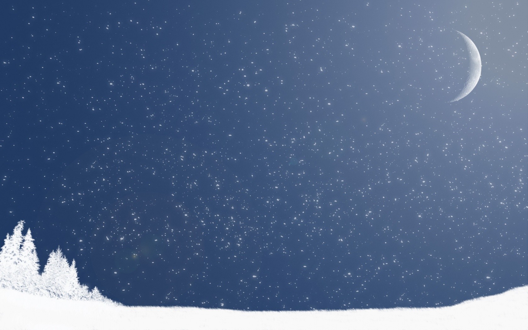 winter, Sky, Stars, Minimalism Wallpaper HD / Desktop and Mobile Background