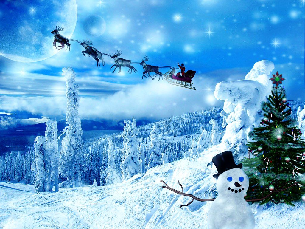 animated winter wallpaper, snow, snowman, winter, sky, christmas eve, animated cartoon, christmas, playing in the snow, fictional character, fir