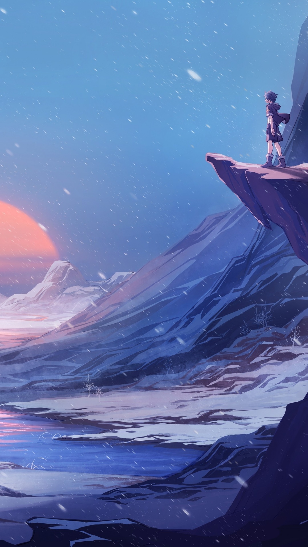 Dragon Winter Snow Anime Manga 4k iPhone 7, 6s, 6 Plus, Pixel xl , One Plus 3, 3t, 5 HD 4k Wallpaper, Image, Background, Photo and Picture