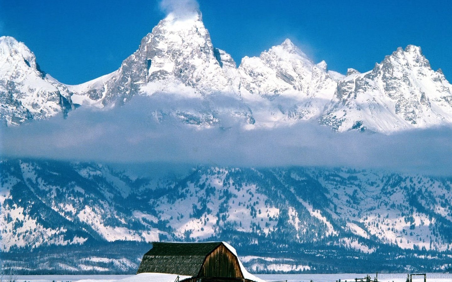 Nature: Grand Tetons In Winter Wyoming, Picture Nr. 56036 Desktop Background