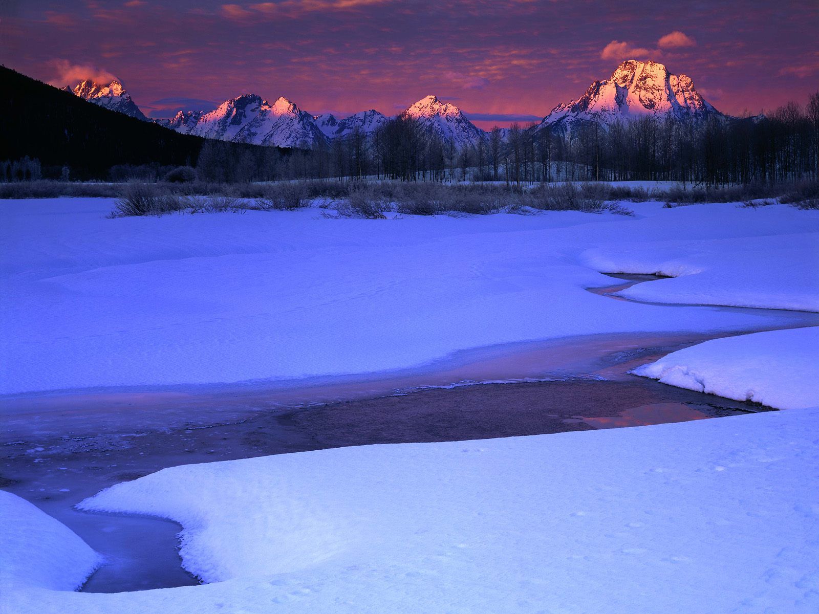 ❥ Grand Tetons. Winter sunrise, Winter landscape, Winter desktop background