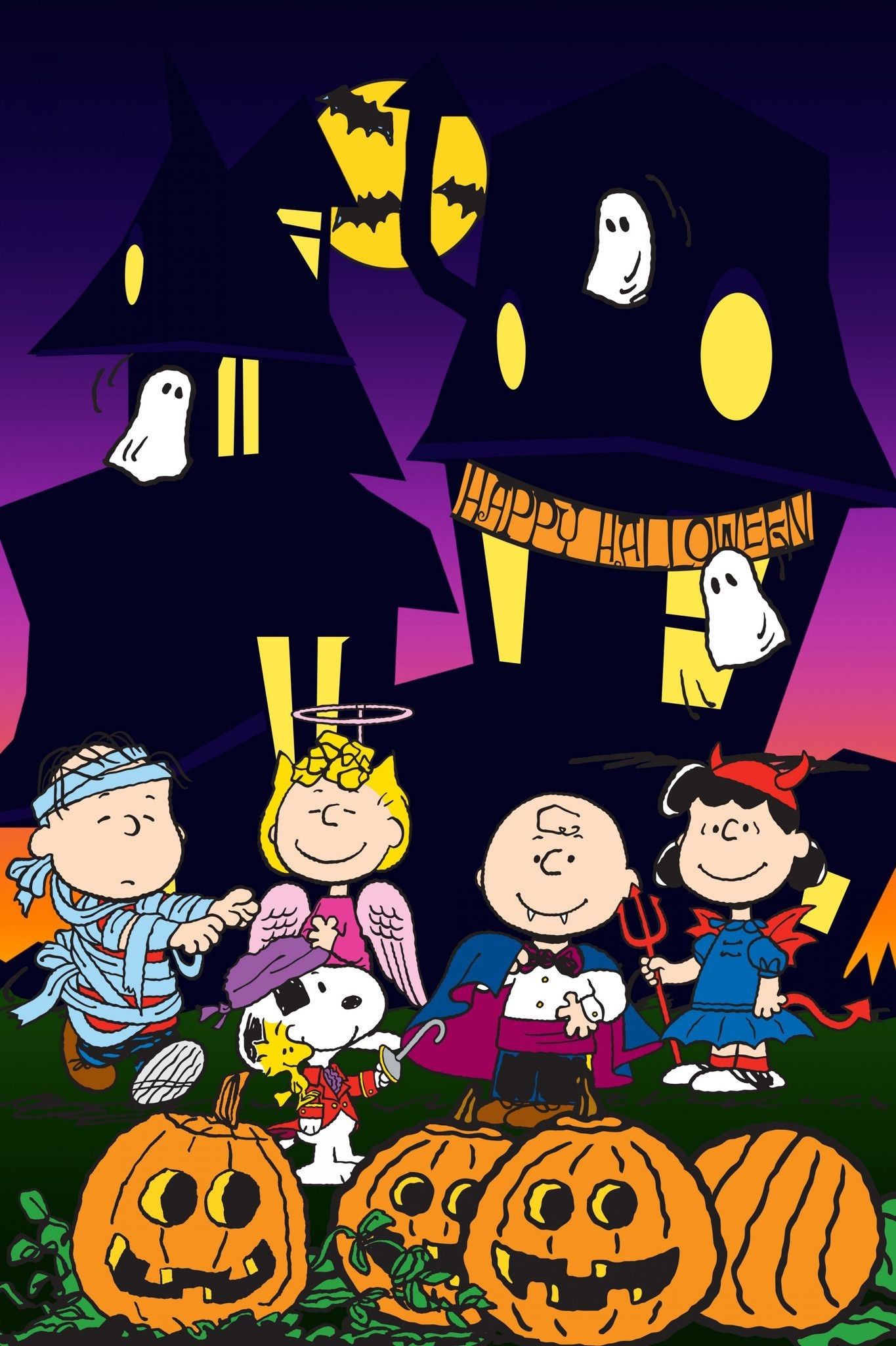 Download Charlie Brown Halloween Illustration Wallpaper  Wallpaperscom