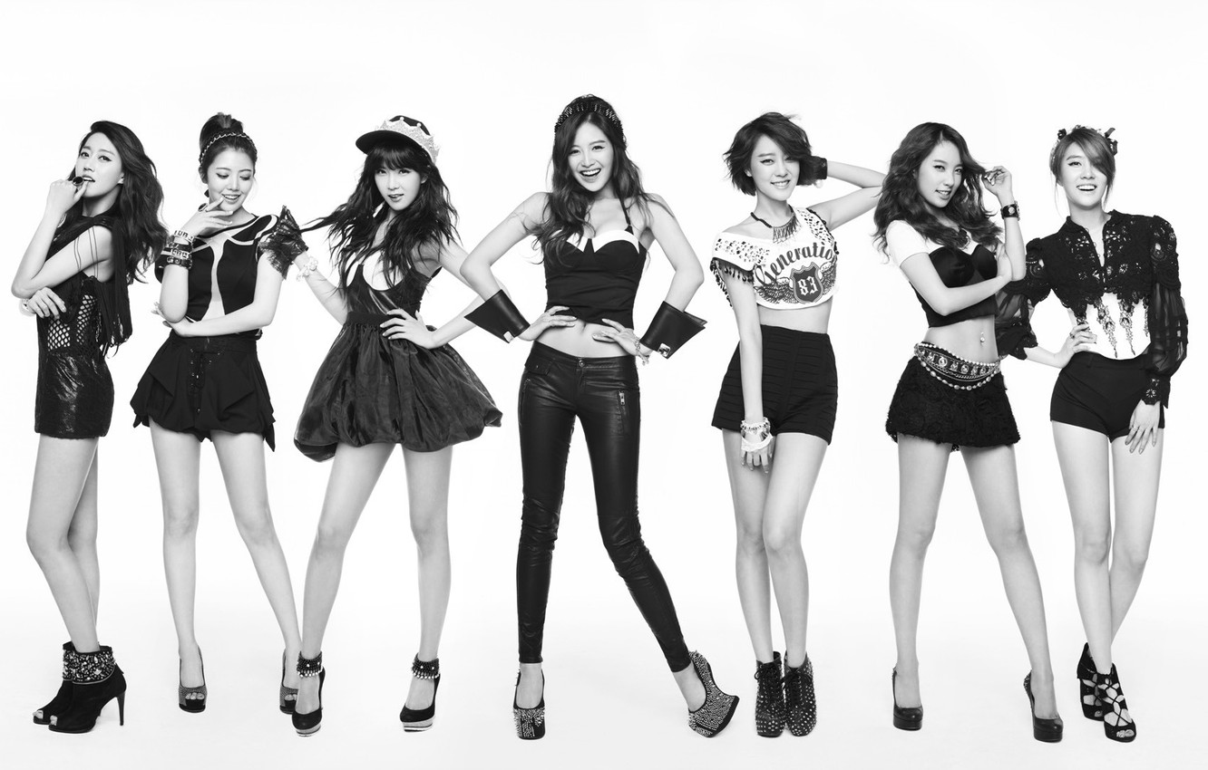 Photo Wallpaper Music, Girls, Rainbow, Asian Girls, Girl Groups 7 Members