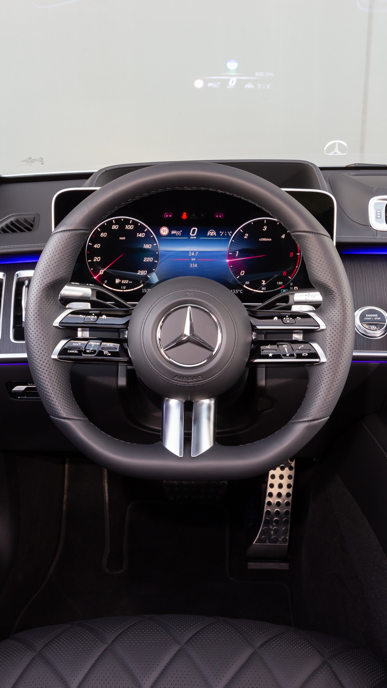 Mercedes Benz S 350 D AMG Line Wallpaper 4K, Interior, Cockpit, 2021, 5K, Cars