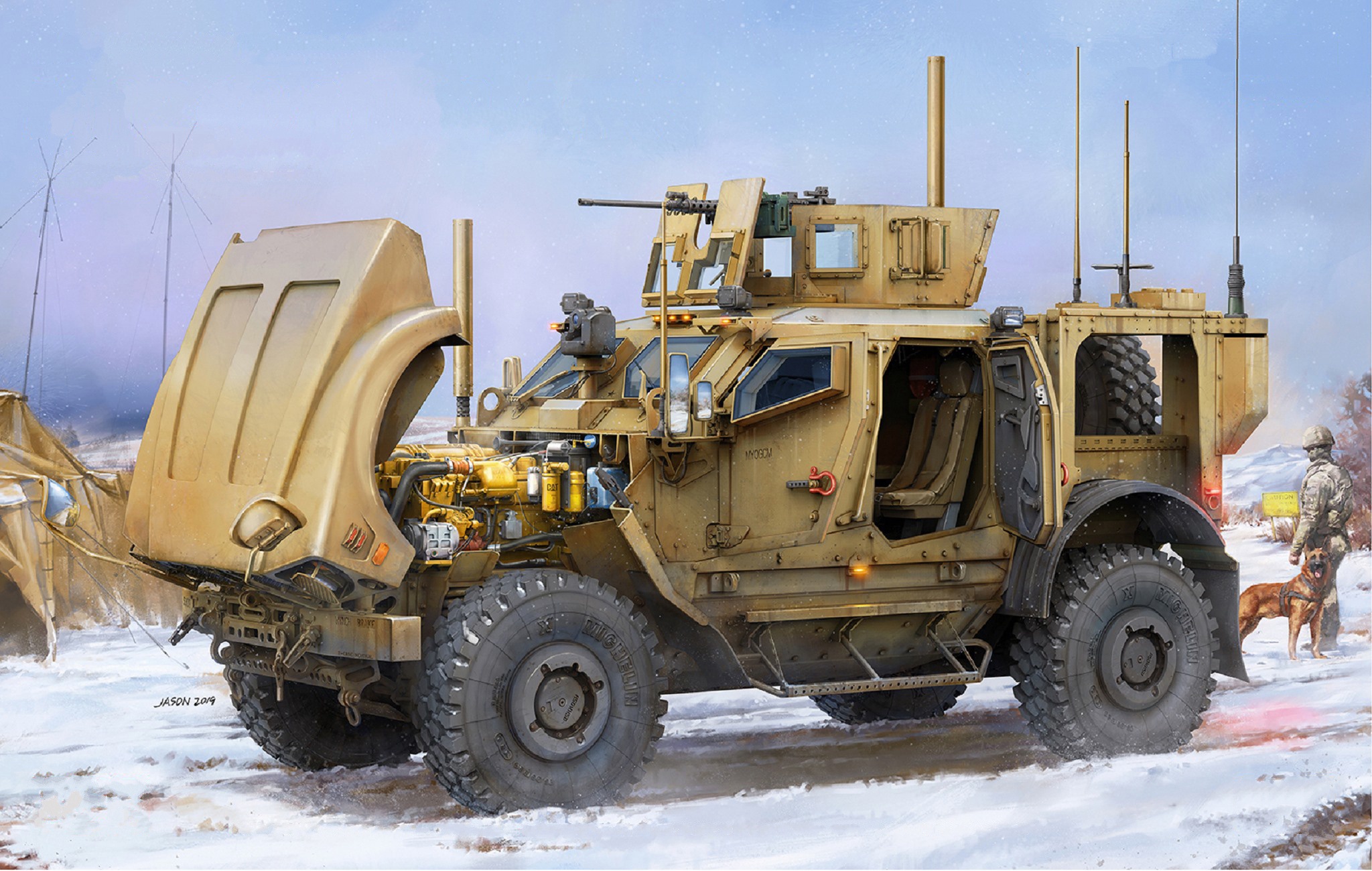 Wallpaper, Oshkosh M ATV, vehicle, military 2048x1300